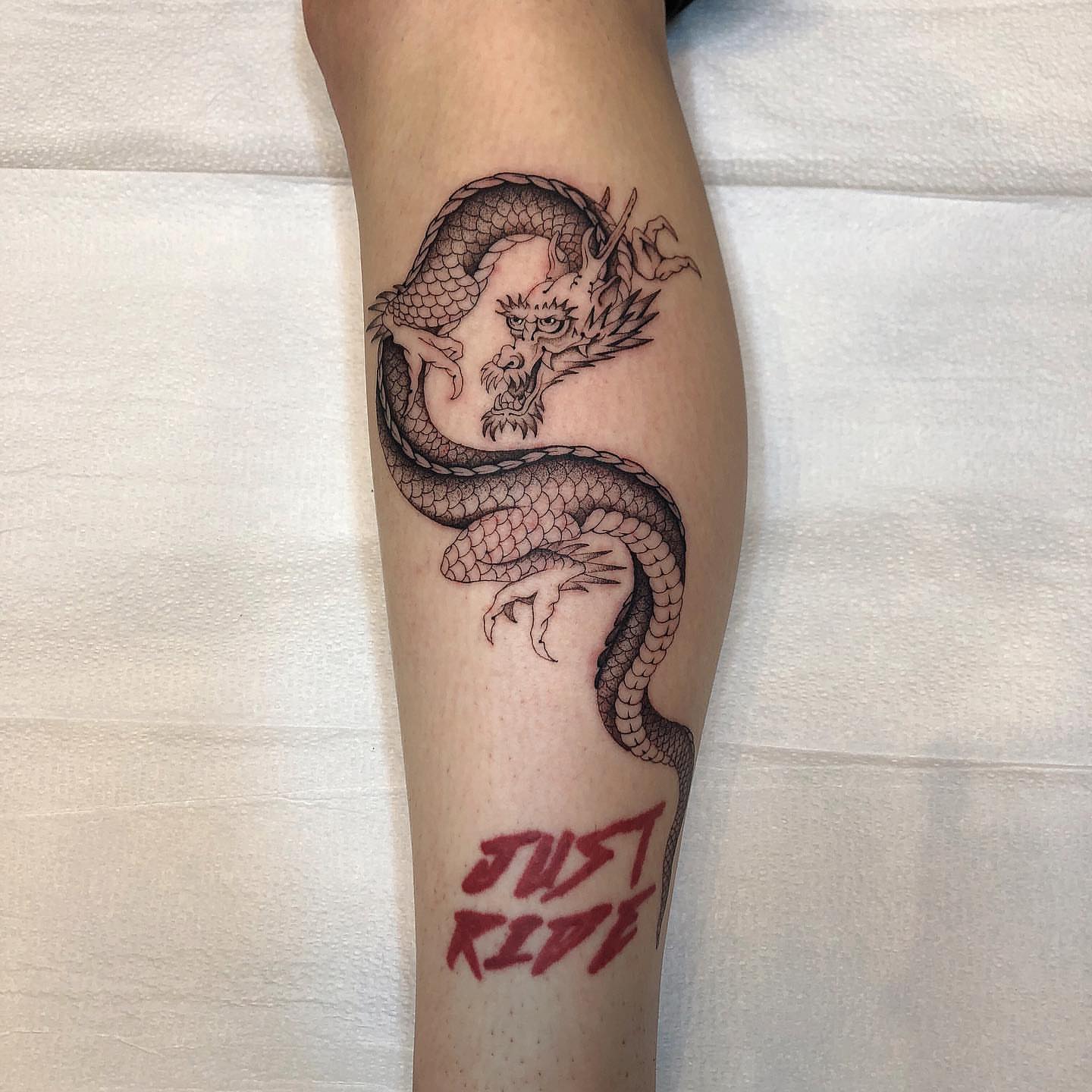 Tattoo by @mickeyycarlisle — black_and_grey