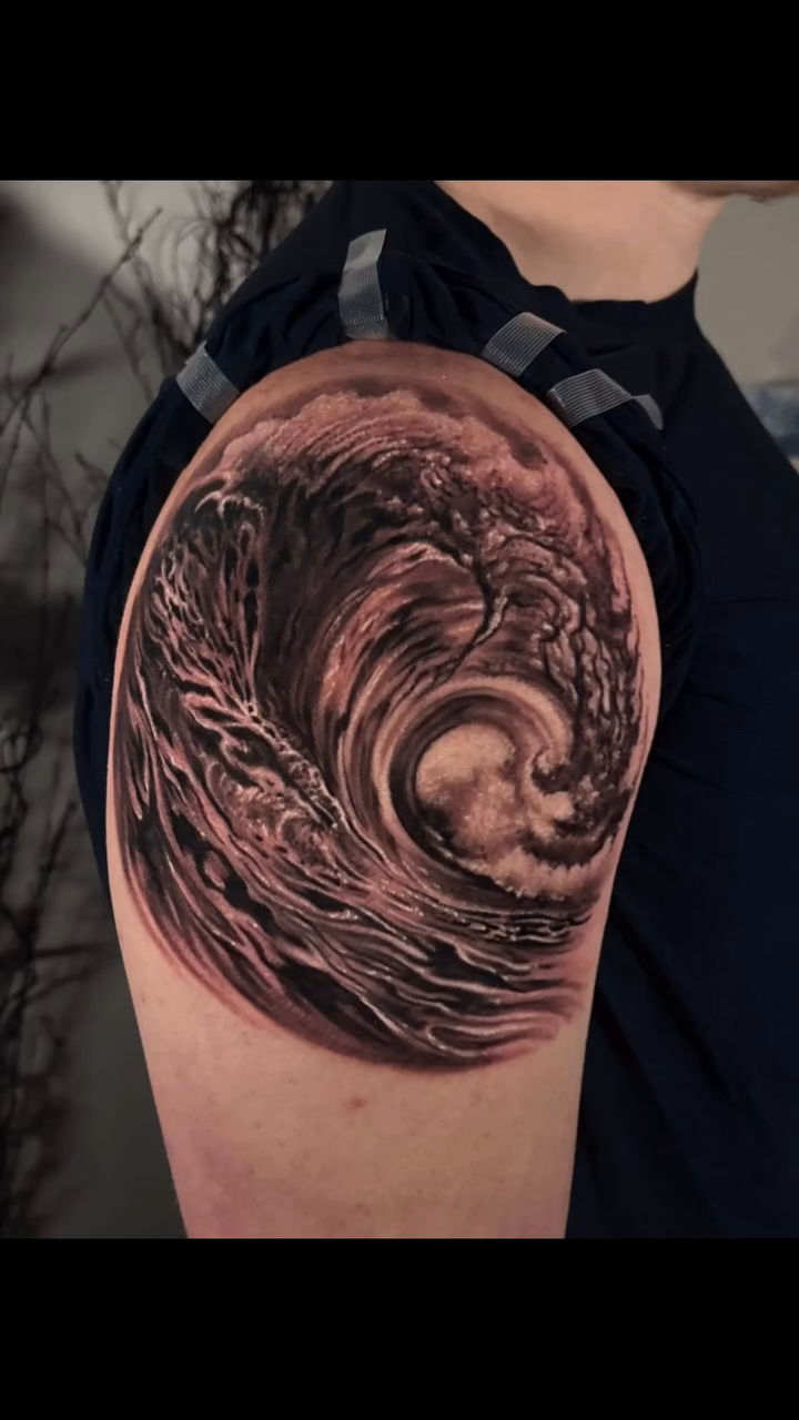 Tattoo by @jasonadkinstattoo — realism, black_and_grey