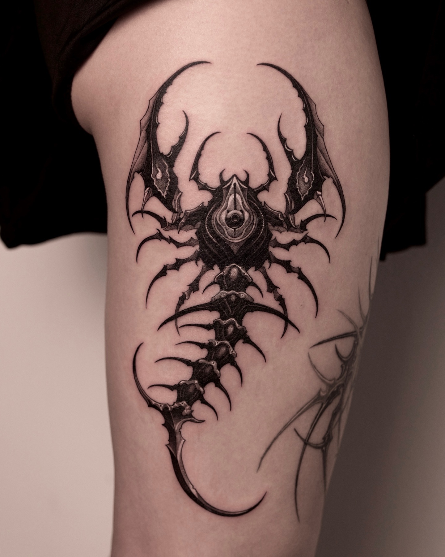 Tattoo by @47volt — black_and_grey, geometric