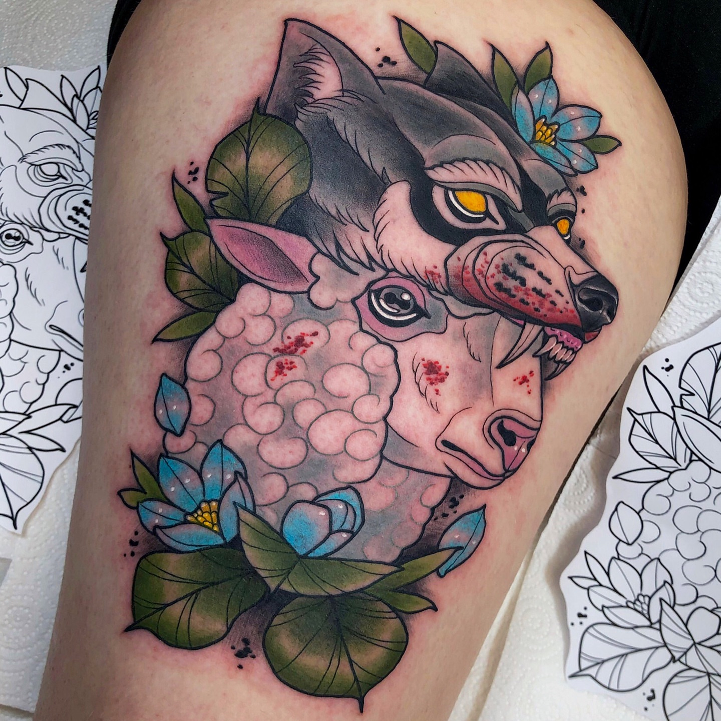 Tattoo by @leefscented β realism, dotwork