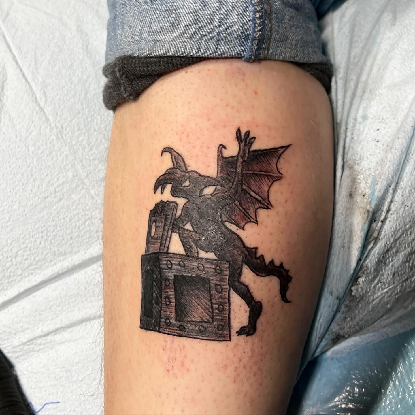 Tattoo by @jamboots — black_and_grey
