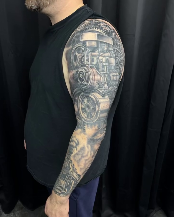 Tattoo by @jamboots — black_and_grey, realism
