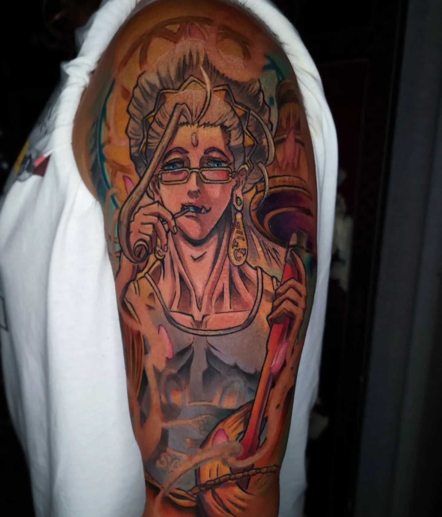 Woman with snake anime tattoo on the forearm by 💢 Anime  & 🗡 Neo Traditional    💥 Marc