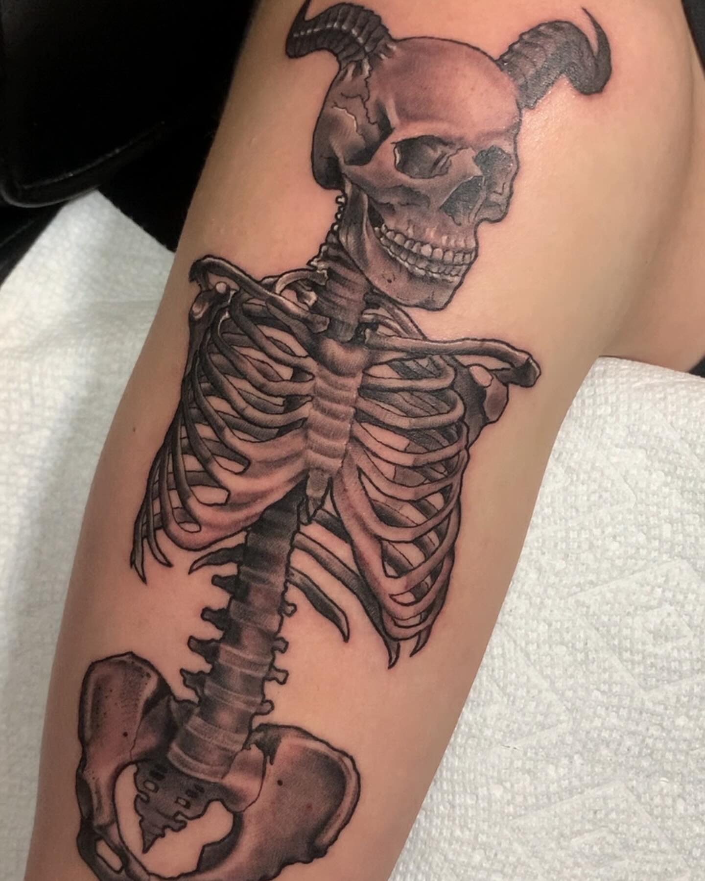 Tattoo by @sayanatattoos — realism, black_and_grey