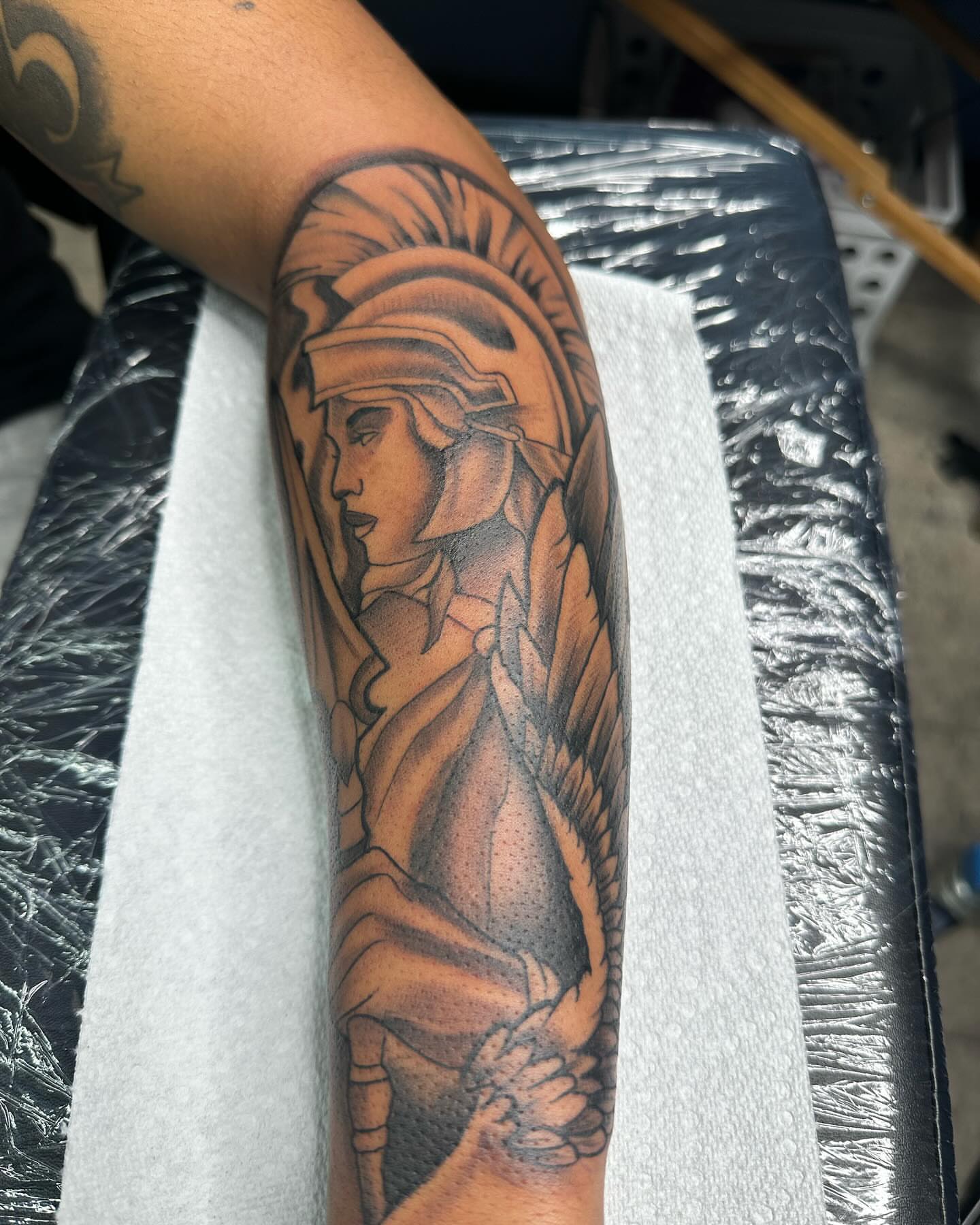 Angelic warrior realism tattoo on the forearm by Mr. Tatt2Junkiee 💉🧟