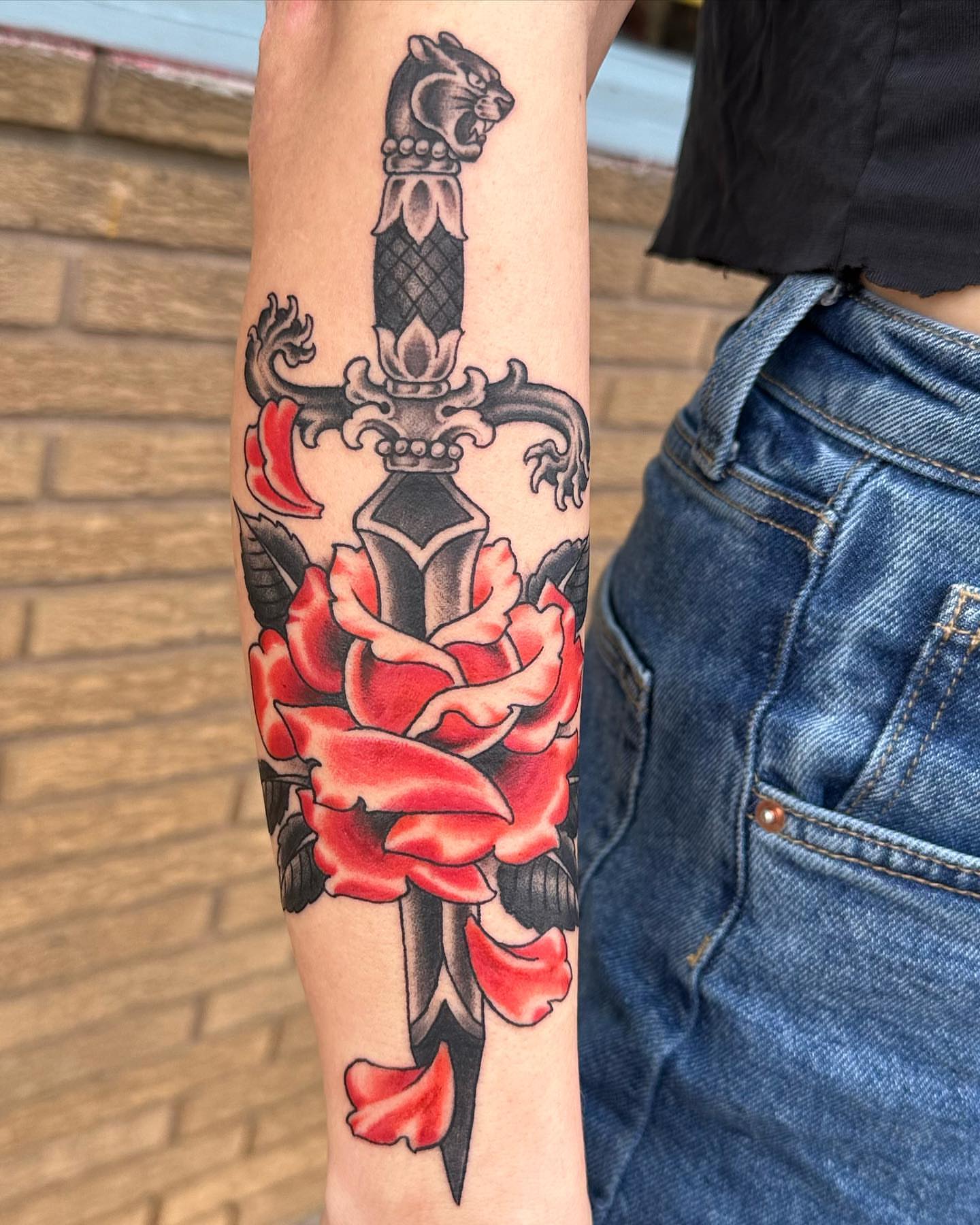 Tattoo by @mollygotlib — american_traditional, black_and_grey