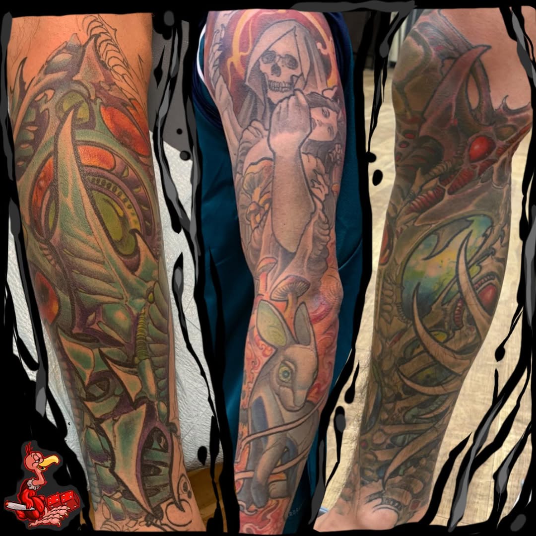 Tattoo by @musashi915 — dark_realism, trash_polka