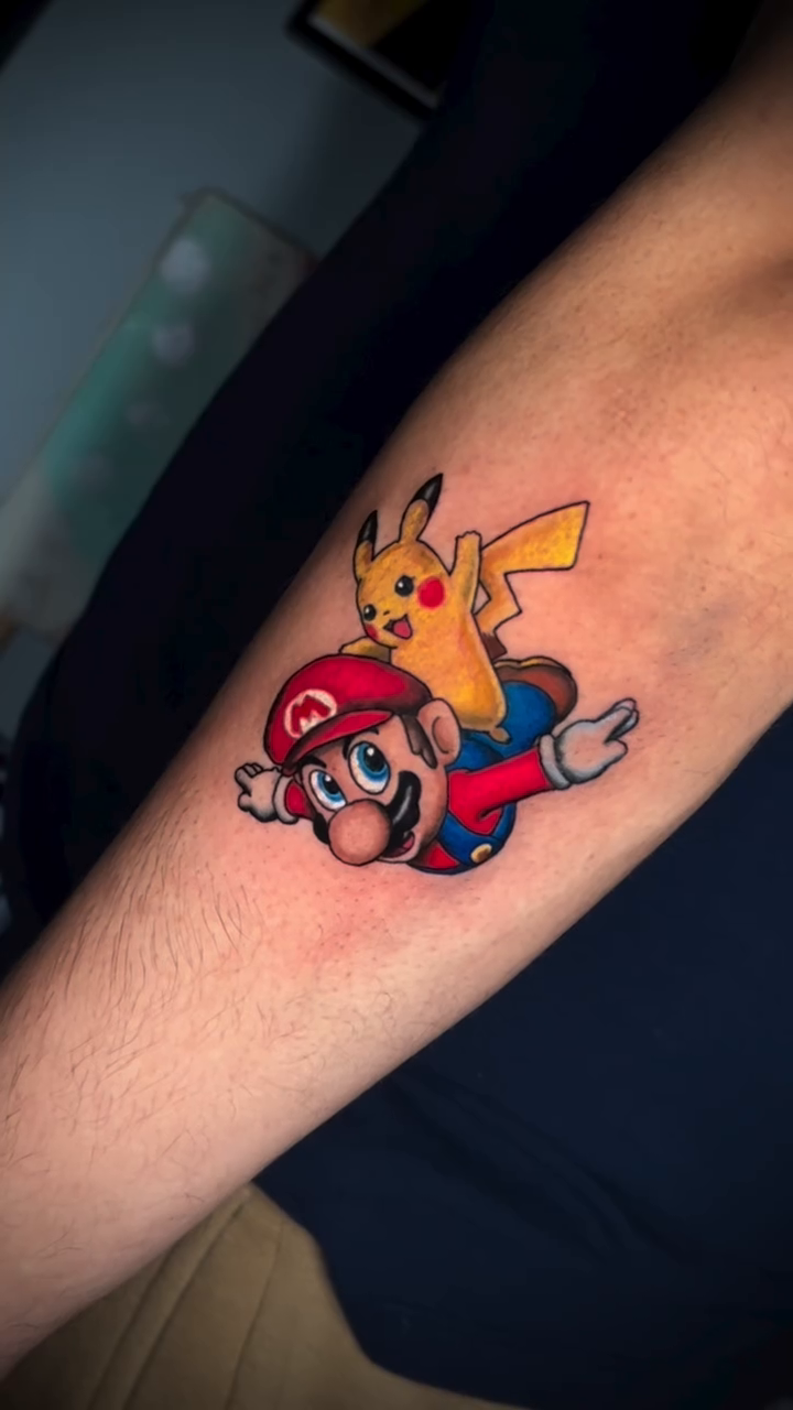 Tattoo by @justin_makesyoubleed — anime, new_school