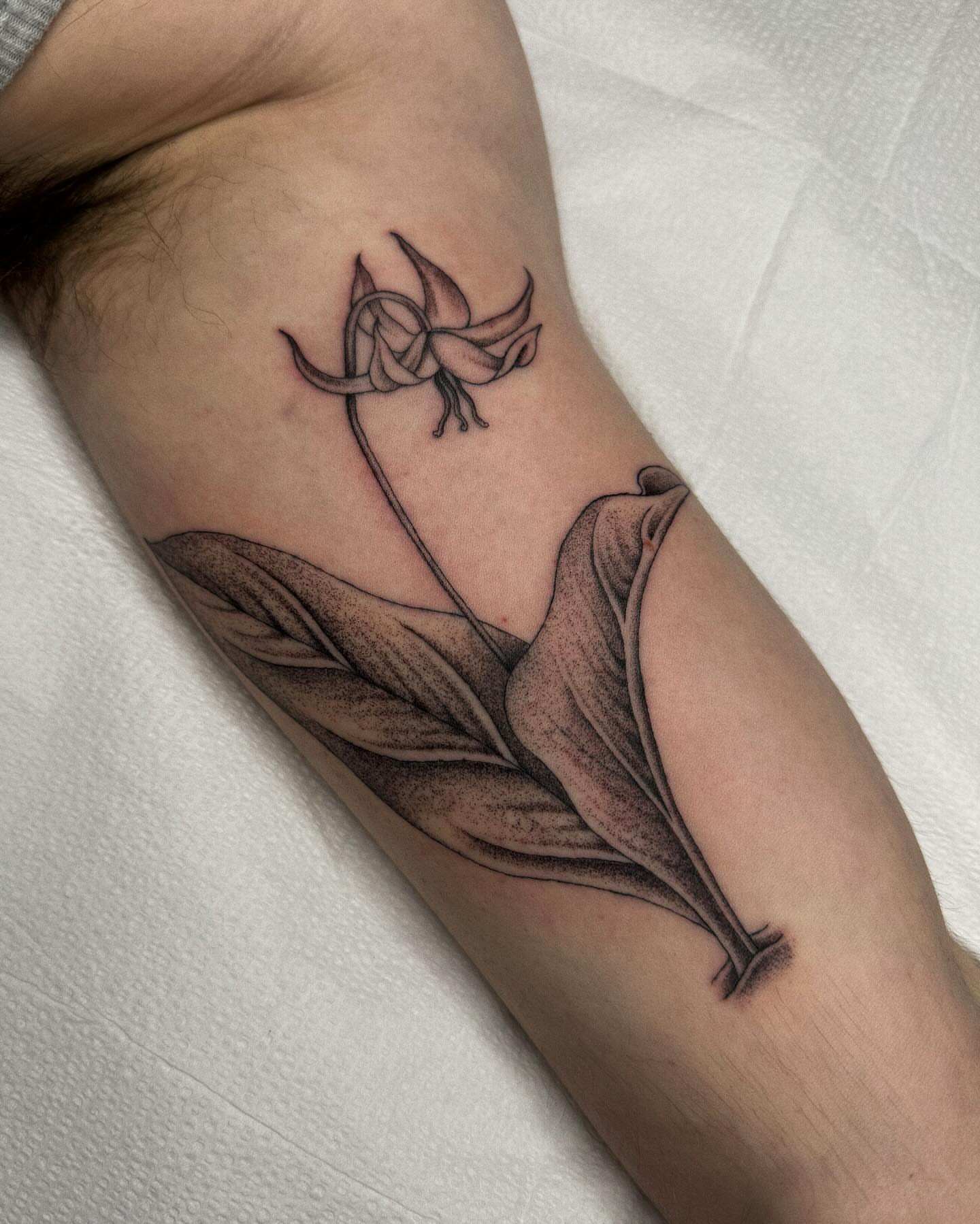 Tattoo by @mothmilk — black_and_grey
