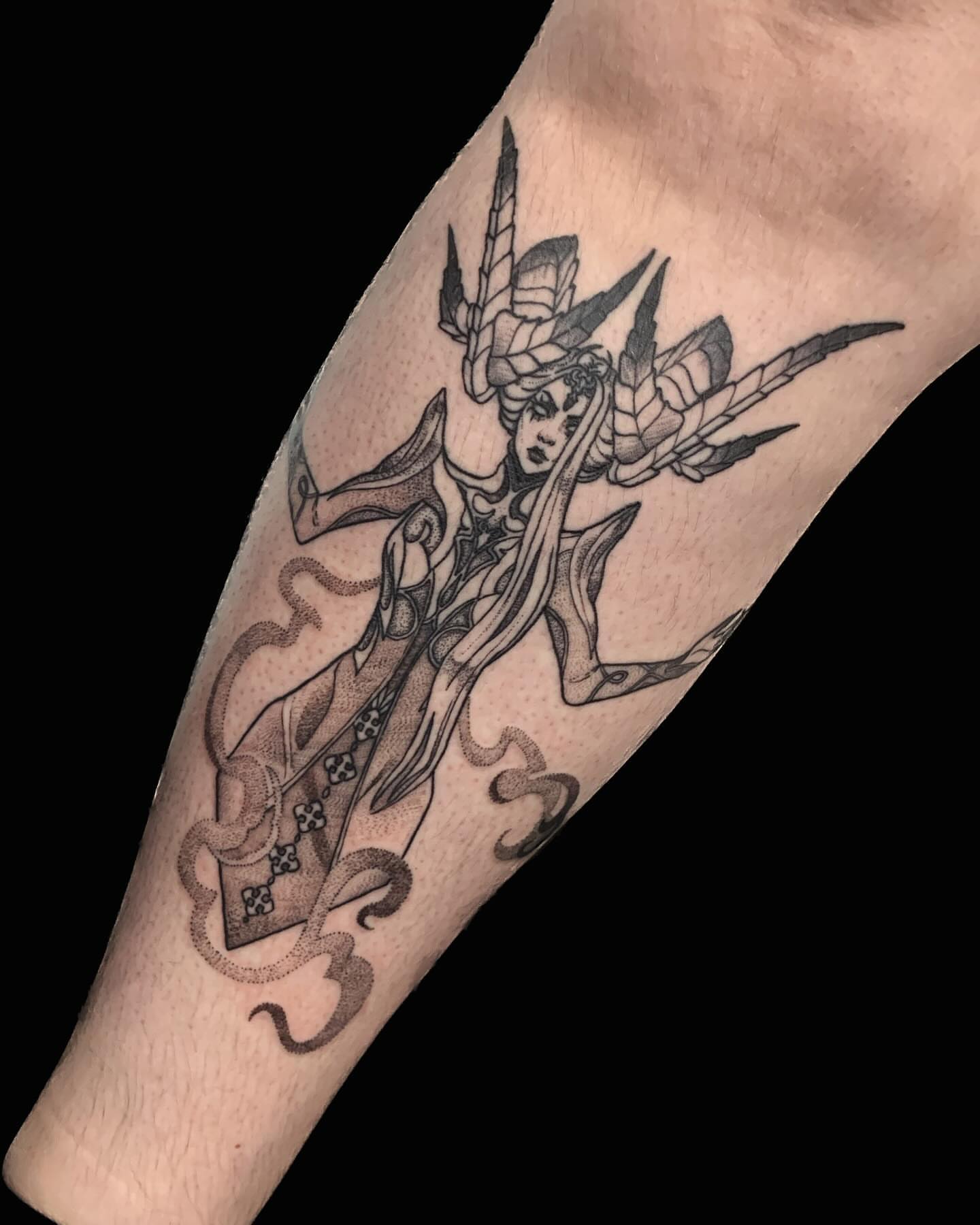 Tattoo by @mykymilk β black_and_grey
