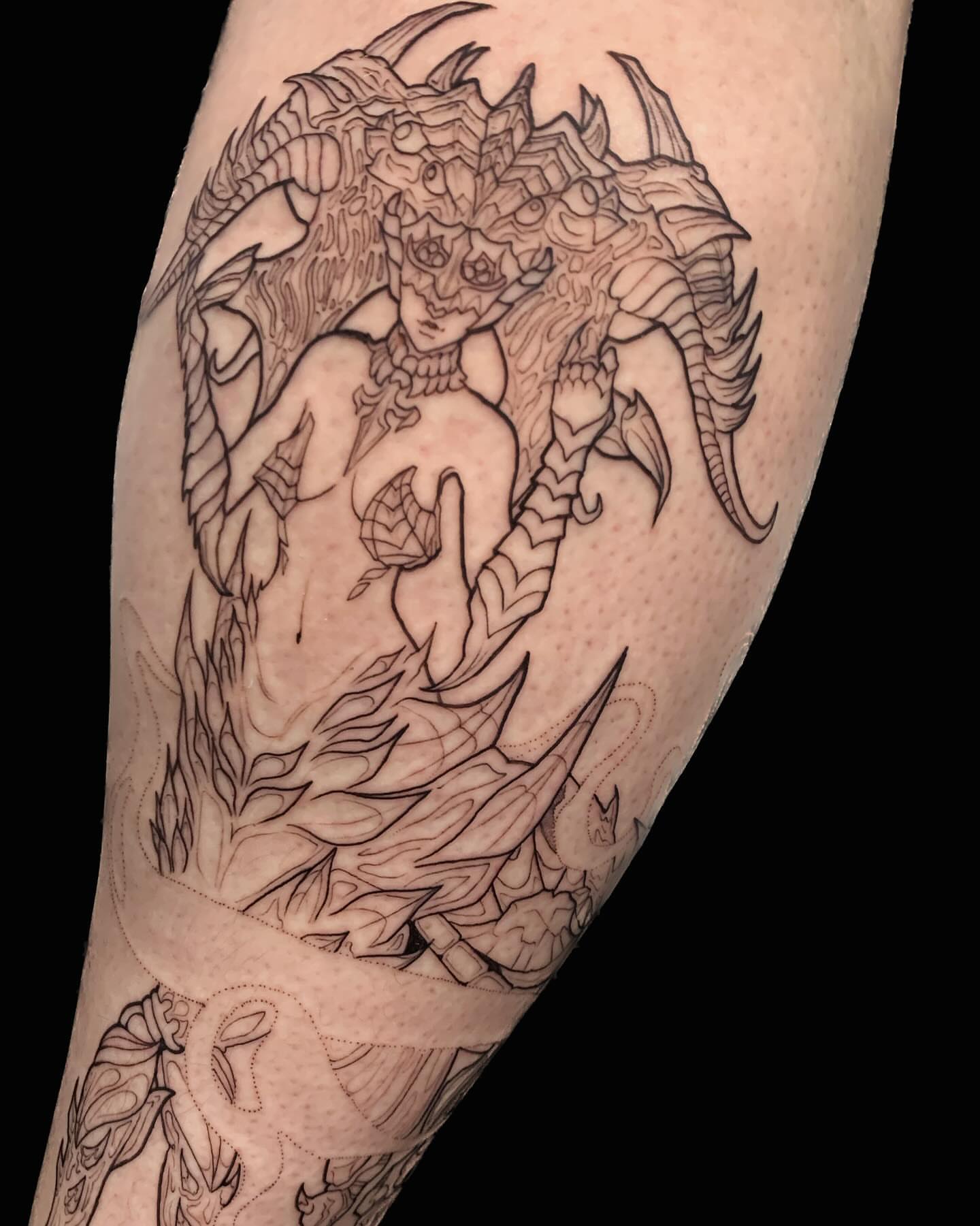 Tattoo by @mykymilk β black_and_grey