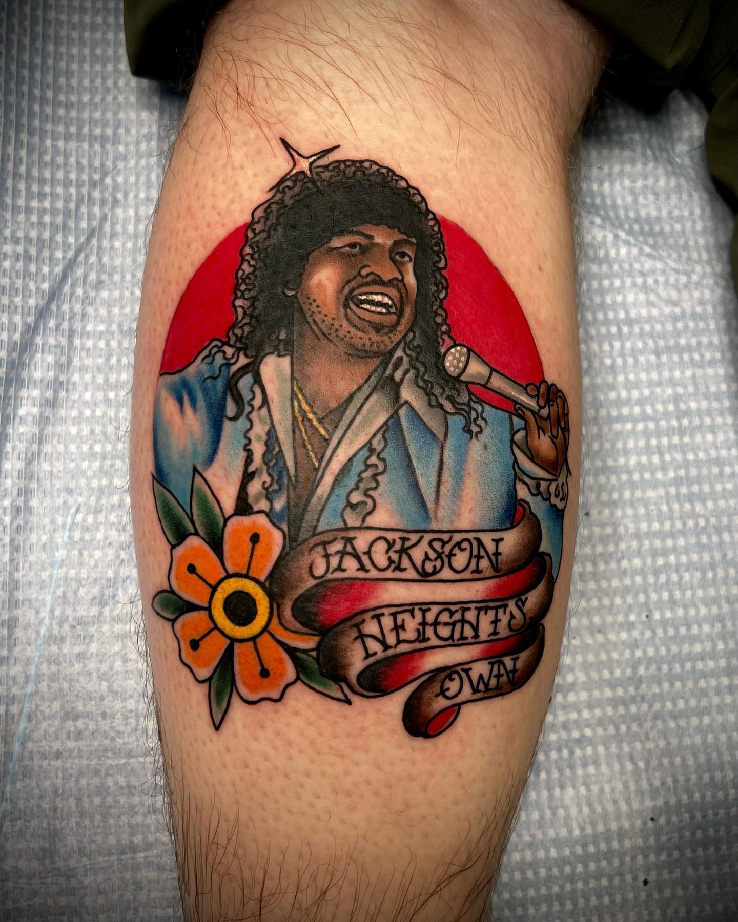 Jimi hendrix realism tattoo on the forearm by Dustin Hysell