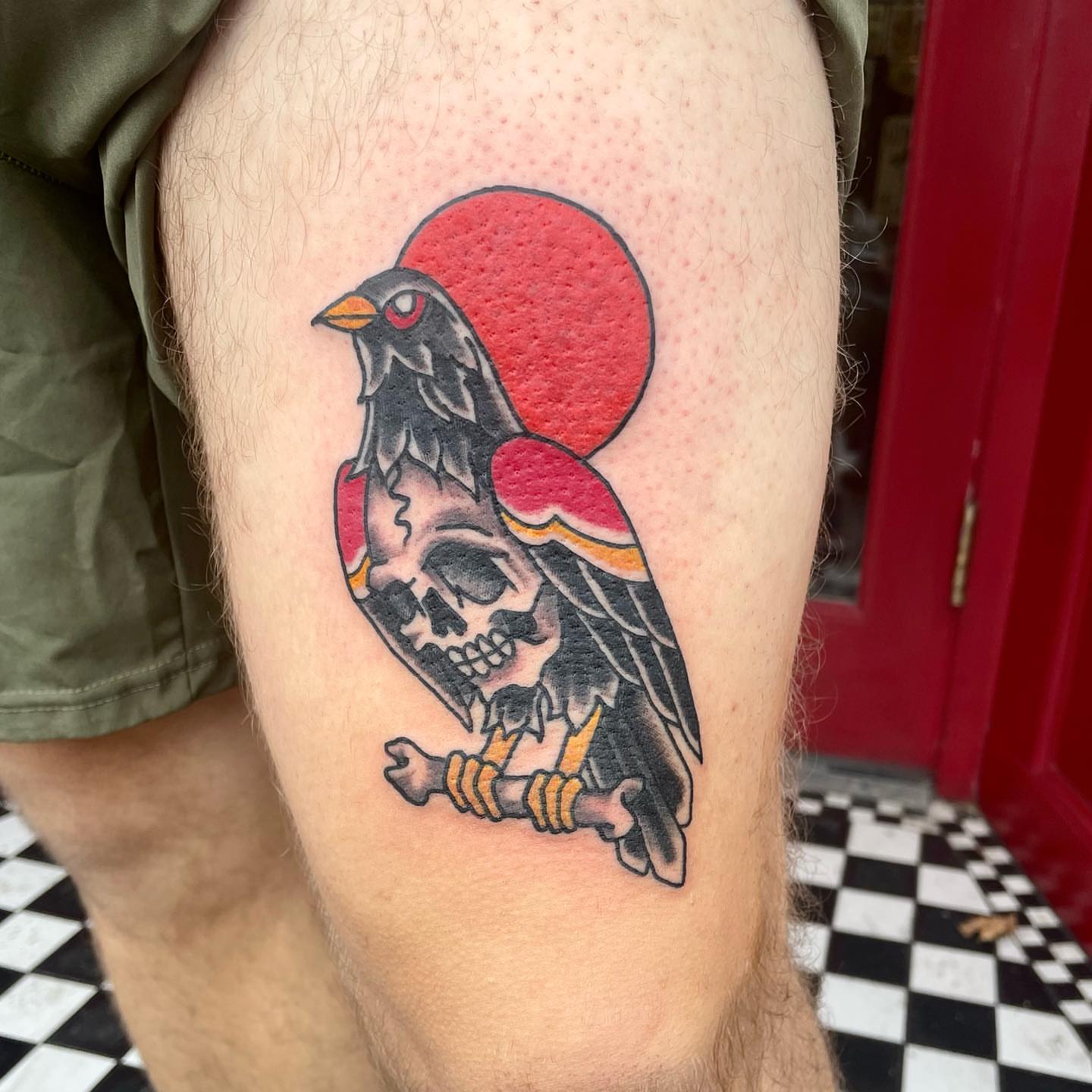 Tattoo by @duggernautt — american_traditional, dark_realism