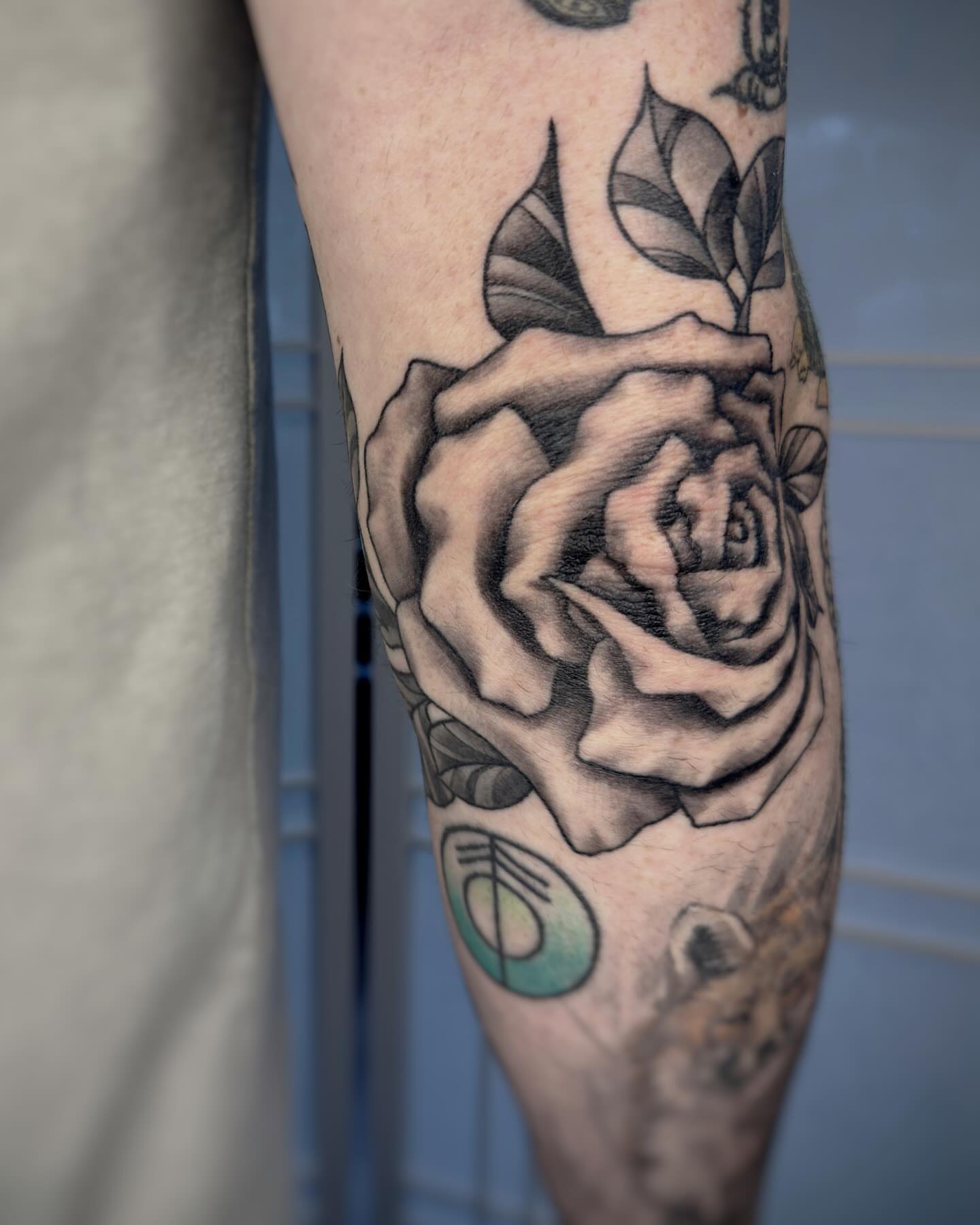 Tattoo by @tattooedbyrose — black_and_grey