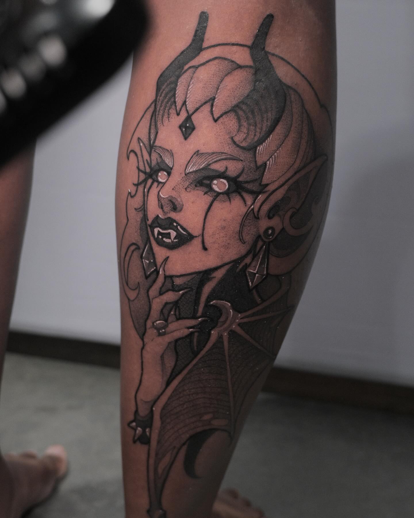 Tattoo by @lina.lcfr — dark_realism, black_and_grey