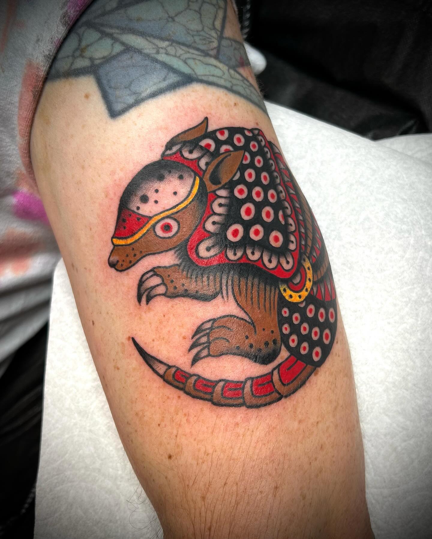 Tattoo by @jolieetattoo — american_traditional, dotwork