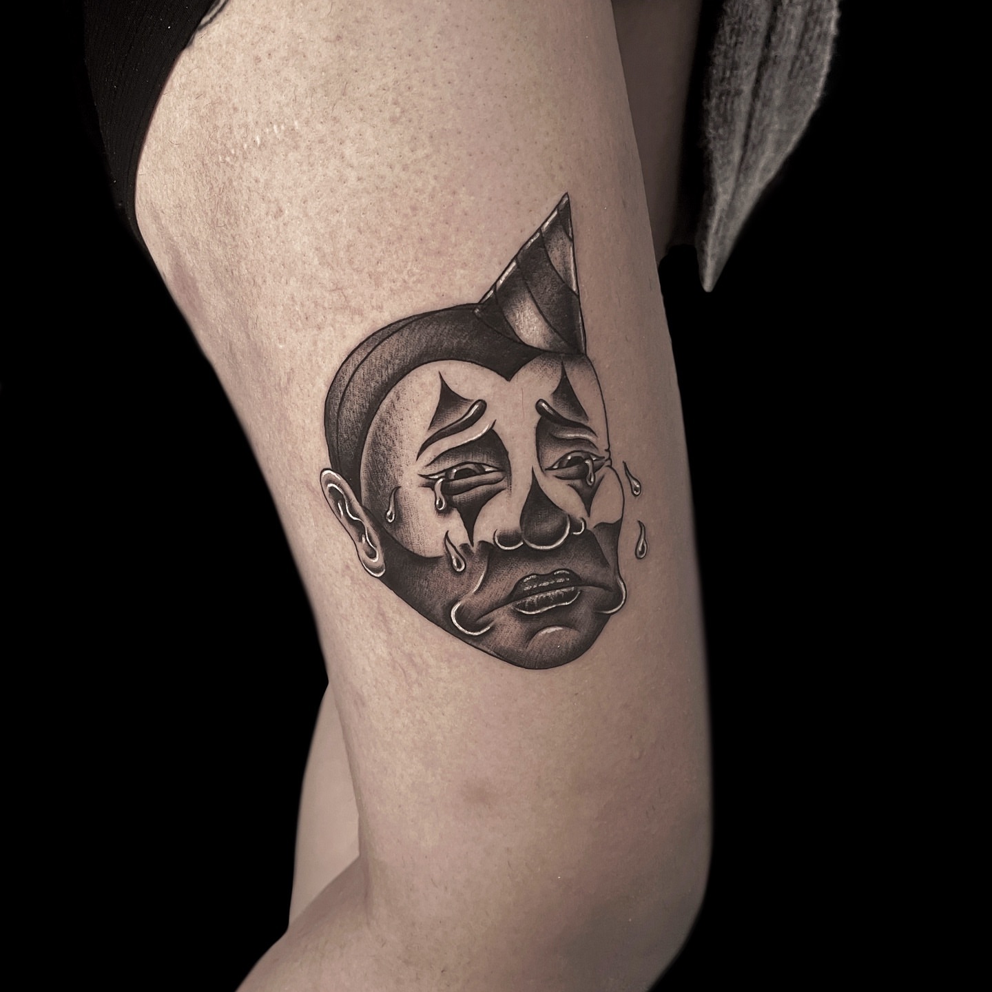Tattoo by @wizdtattoo — black_and_grey