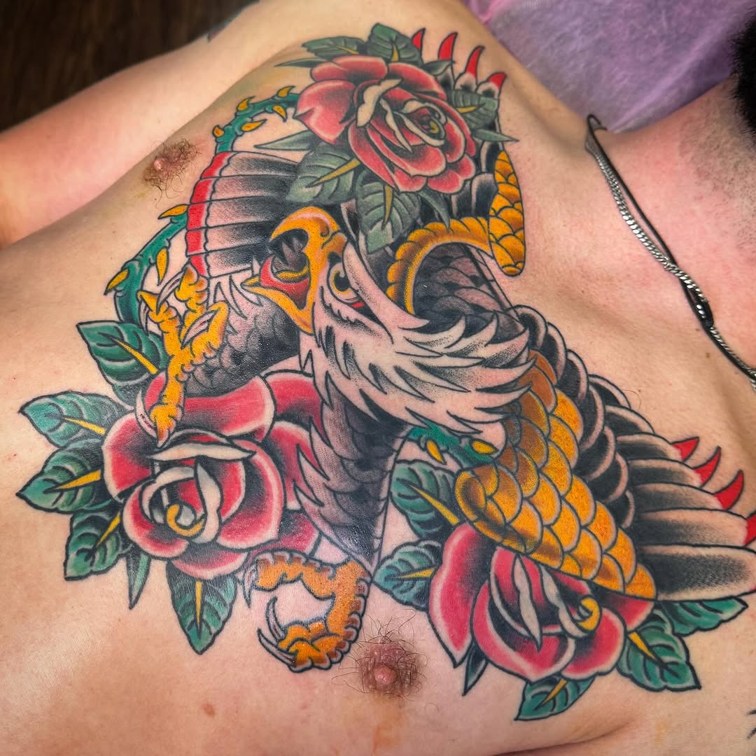 Tattoo by @chriscockadoodledo — american_traditional