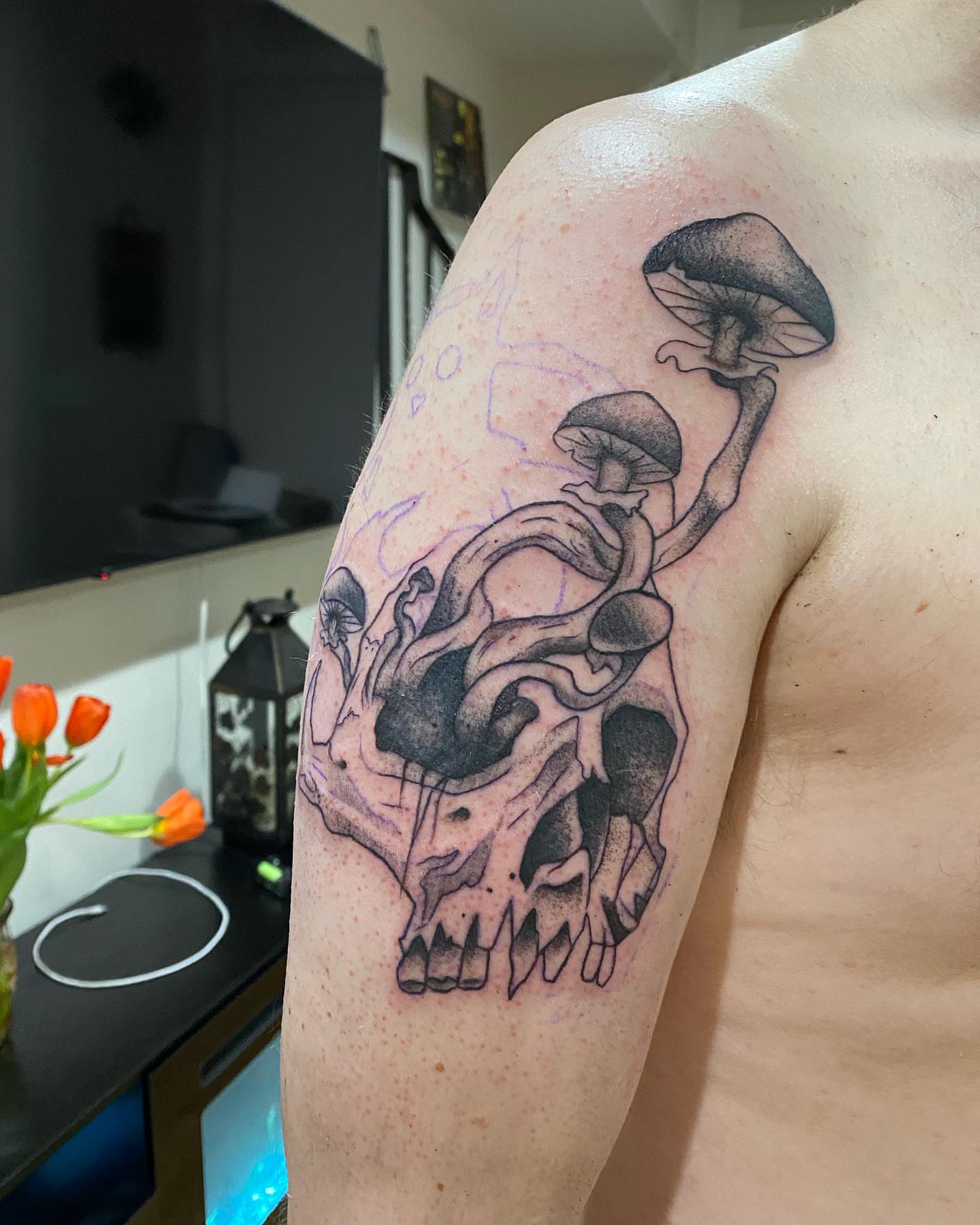 Tattoo by @cellardoortattoollc — black_and_grey, realism