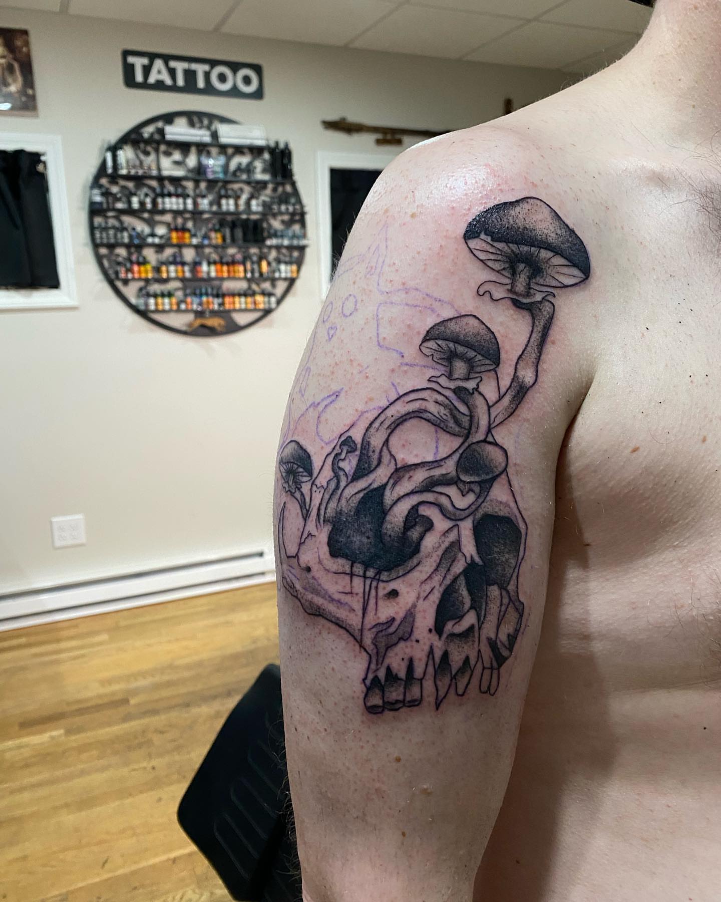 Tattoo by @cellardoortattoollc — black_and_grey, realism