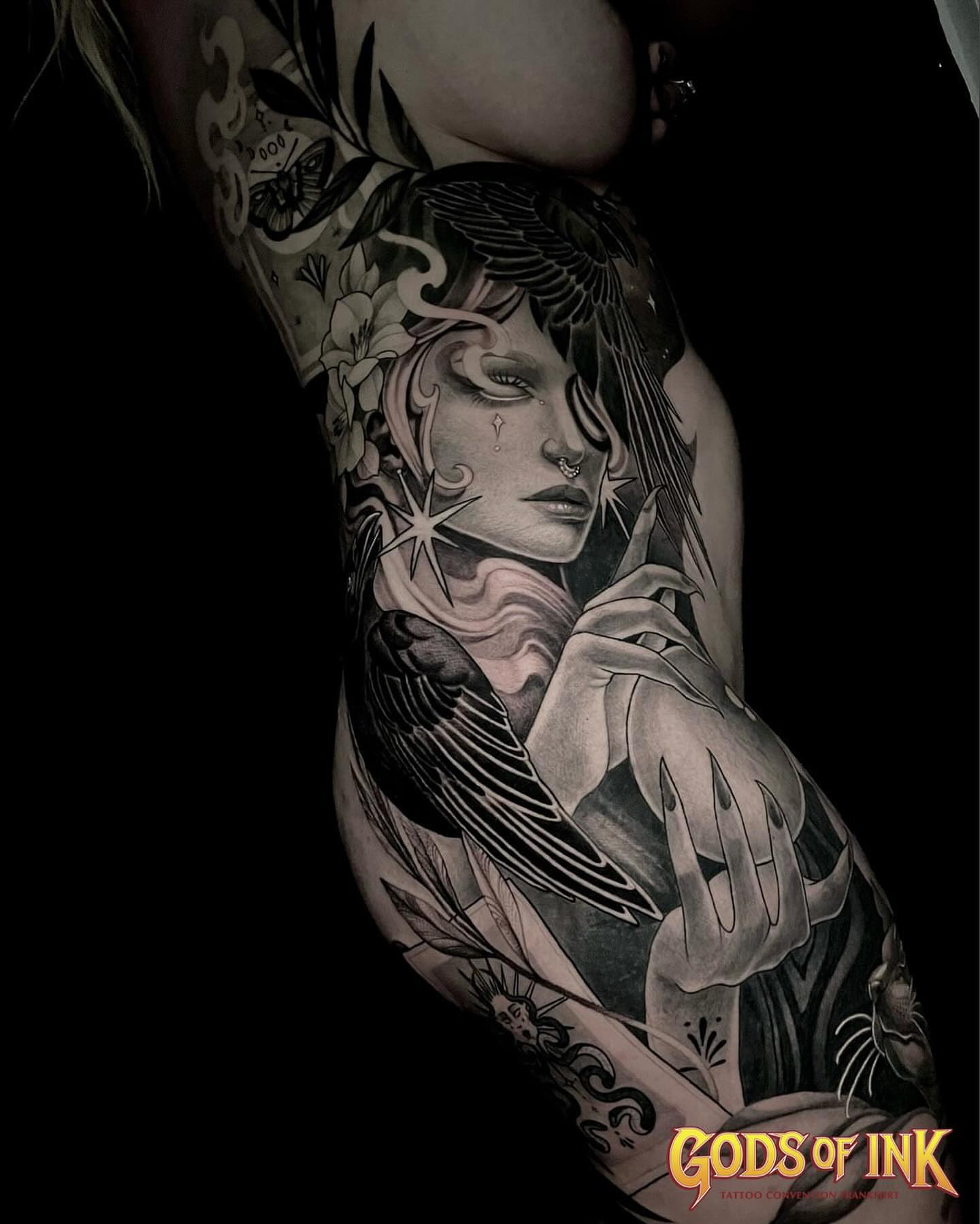 Tattoo by @ladysky_tattoo — black_and_grey, realism