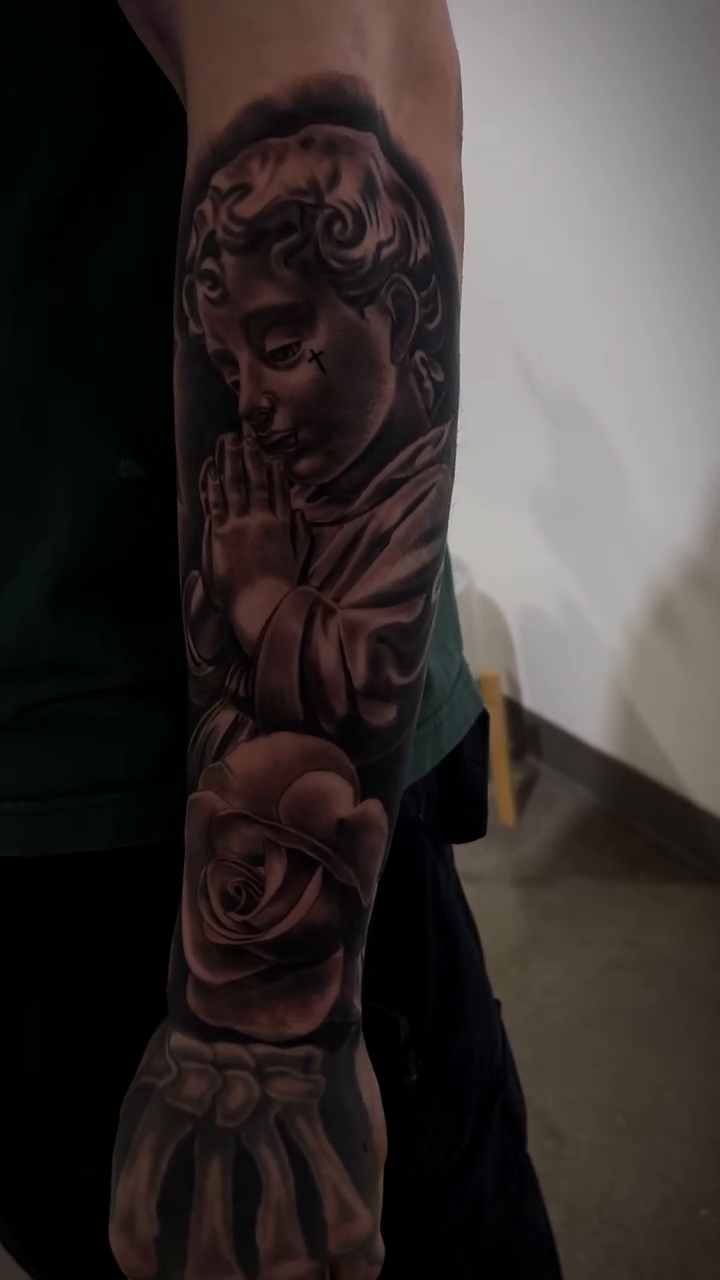 Tattoo by @_ambitiousdreamer β realism, black_and_grey