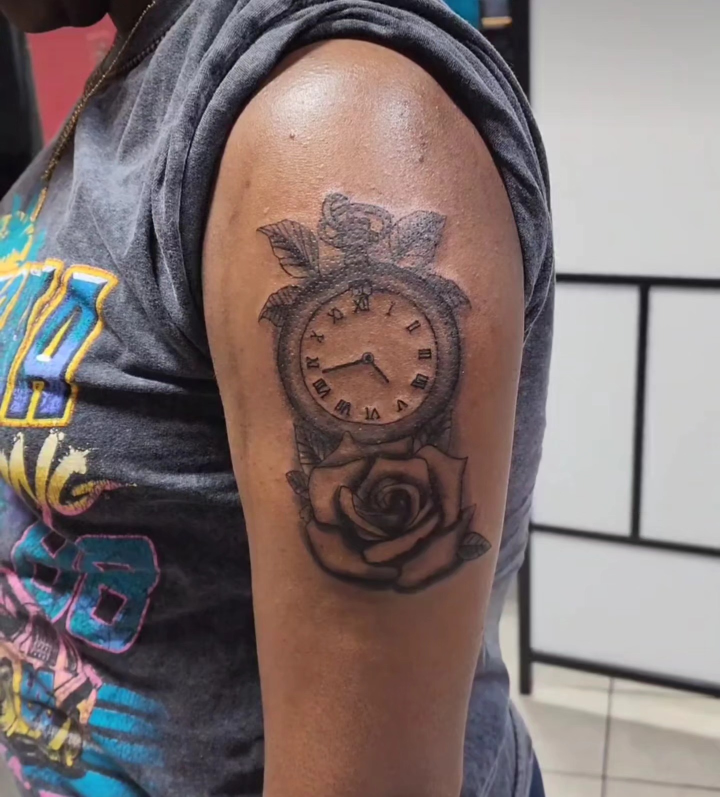 Tattoo by @rome_ink_tattoo — black_and_grey