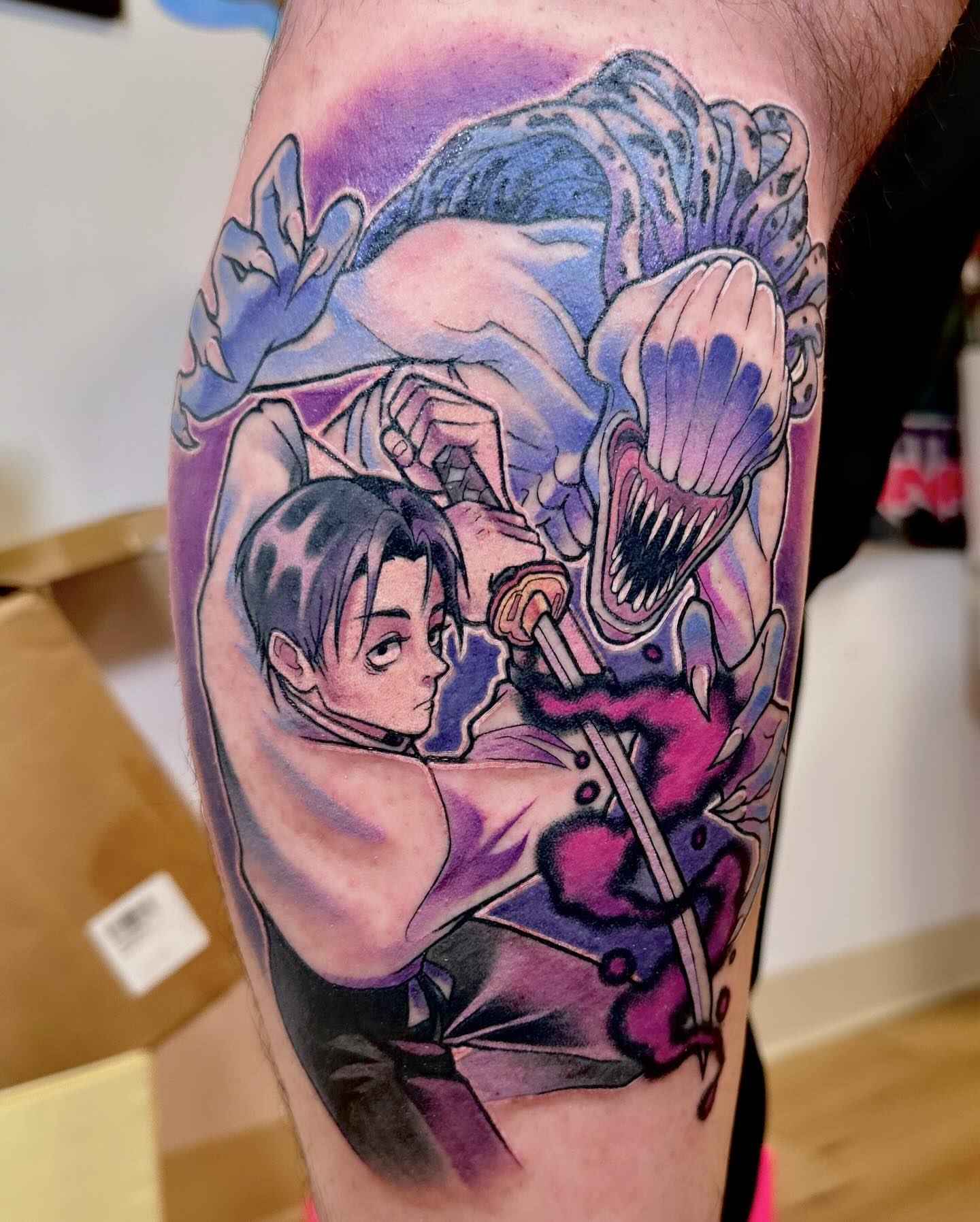 Tattoo by @jerritattoos — anime, illustrative
