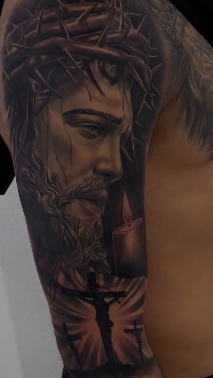 Tattoo by @_ambitiousdreamer β realism, black_and_grey