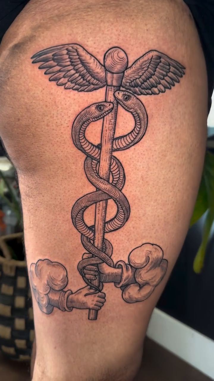 Tattoo by @tattoosbylandon — black_and_grey, realism