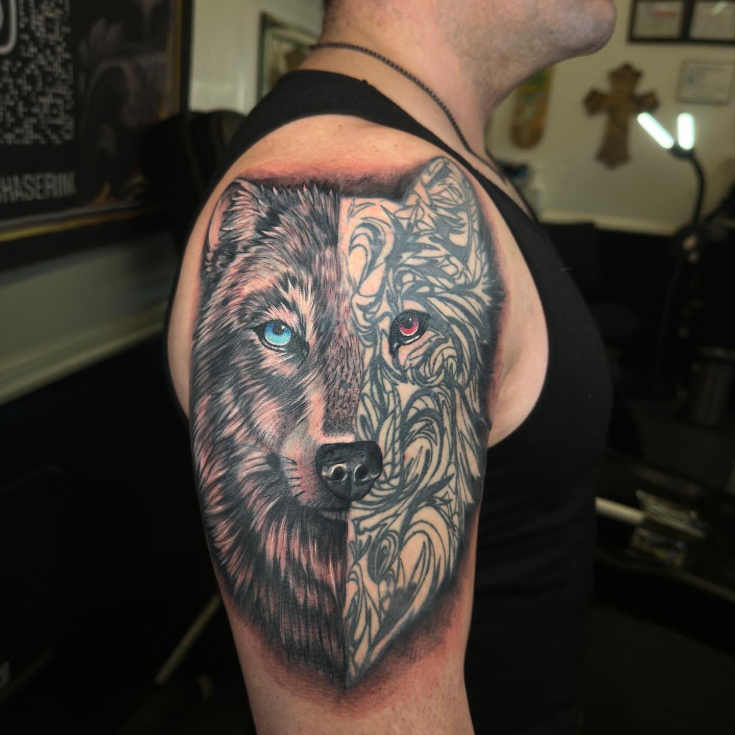 Tattoo by @dreamchaserink — realism, black_and_grey