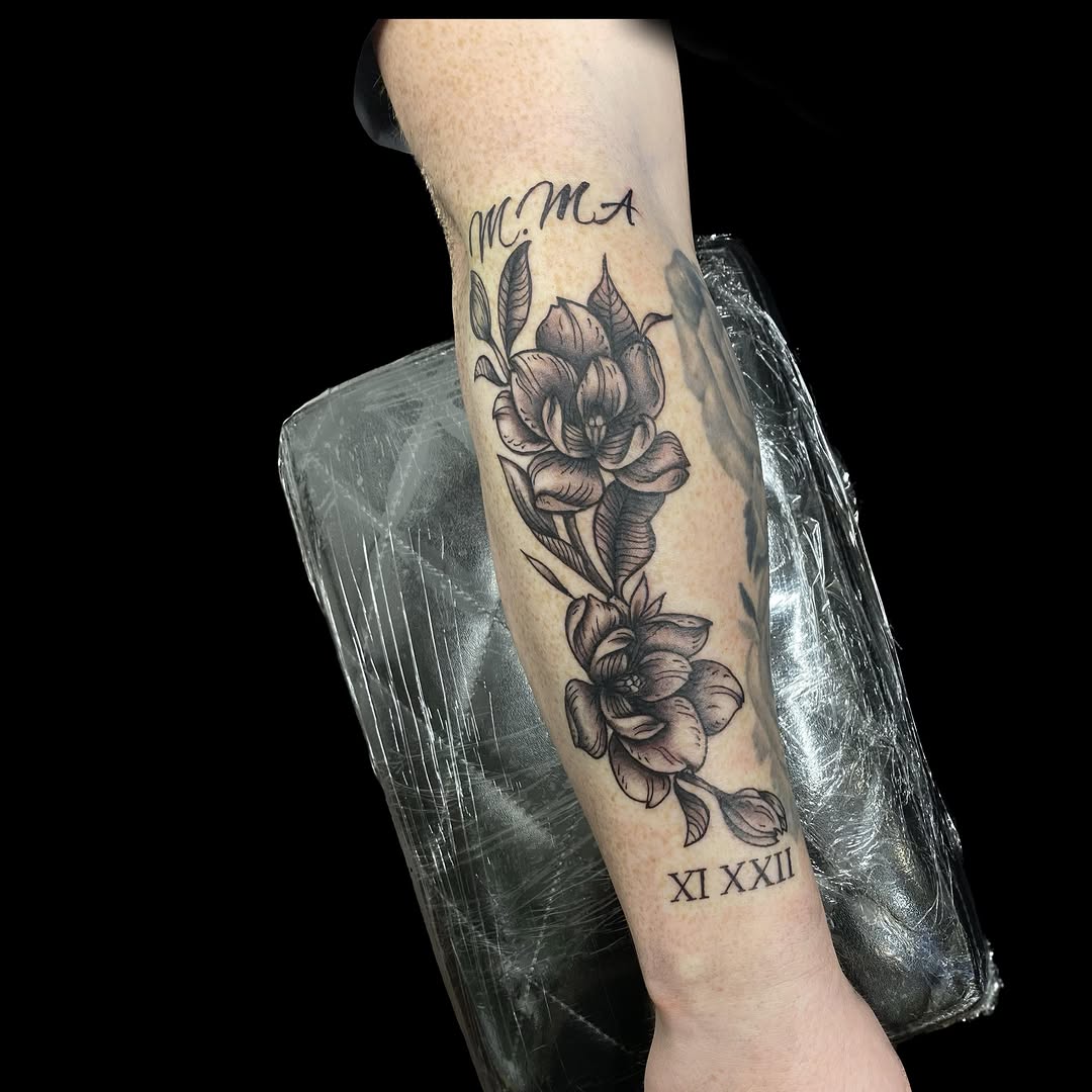 Tattoo by @oledanink — black_and_grey