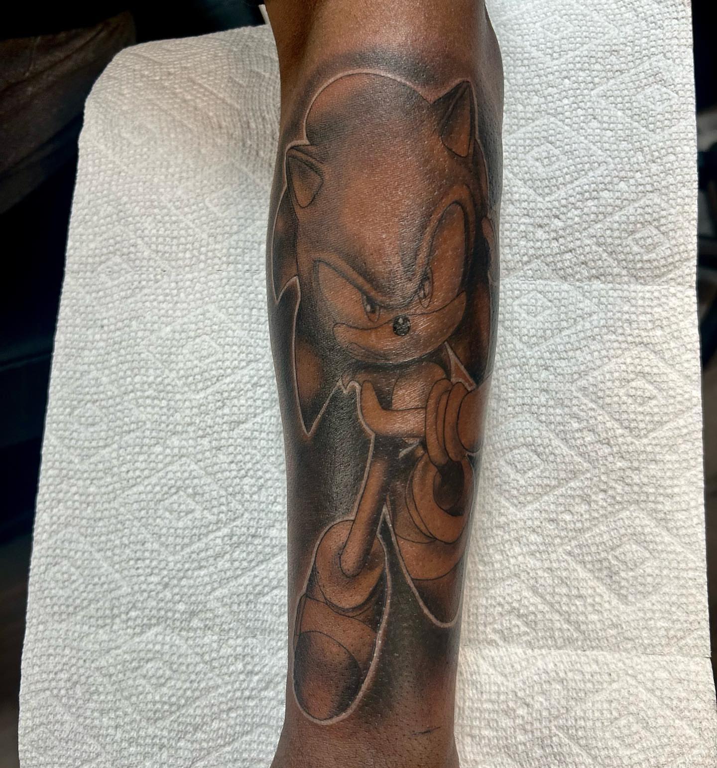 Tattoo by @lildebbie214 — black_and_grey