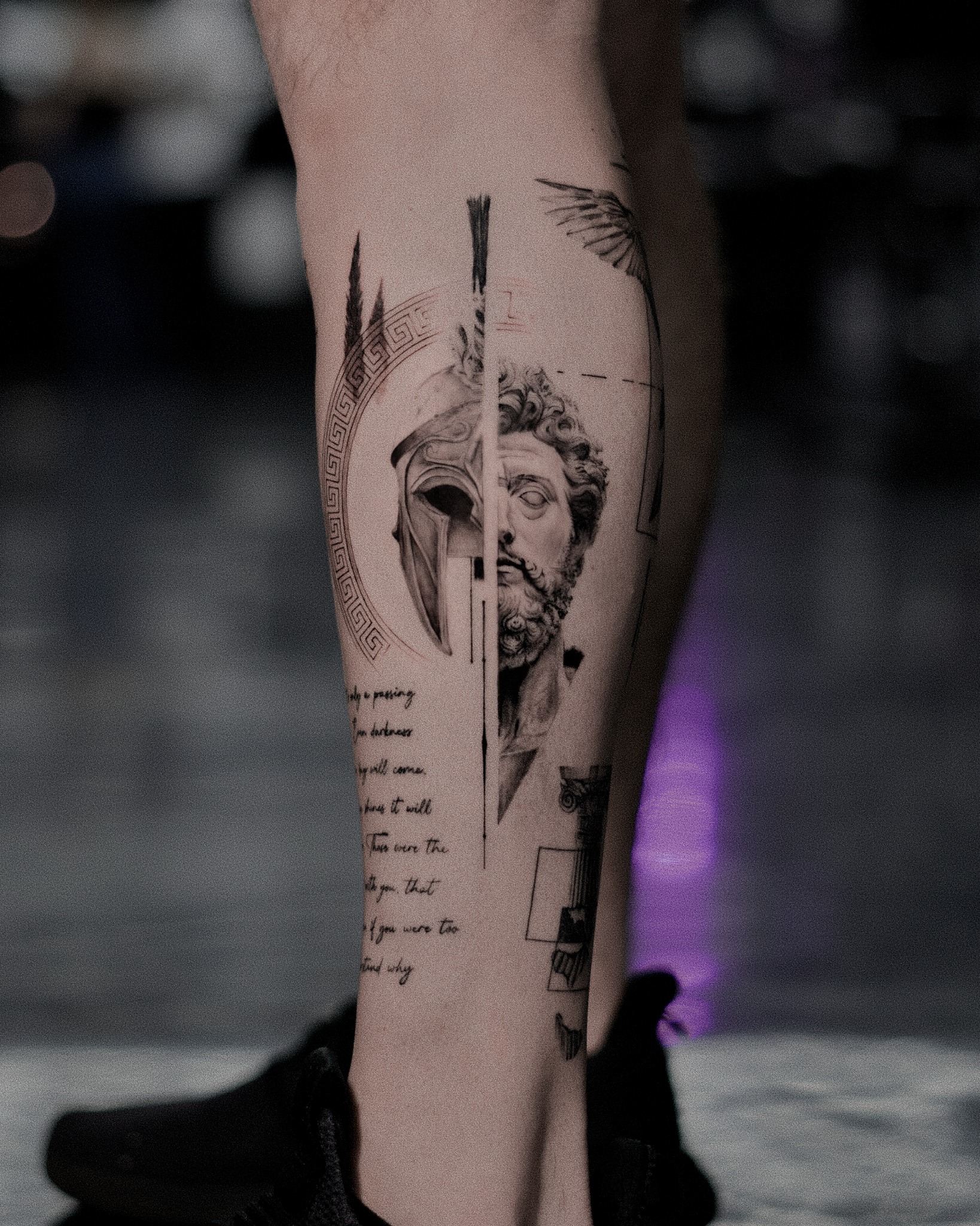 Tattoo by @ron.alvarez_tattoo — black_and_grey, realism