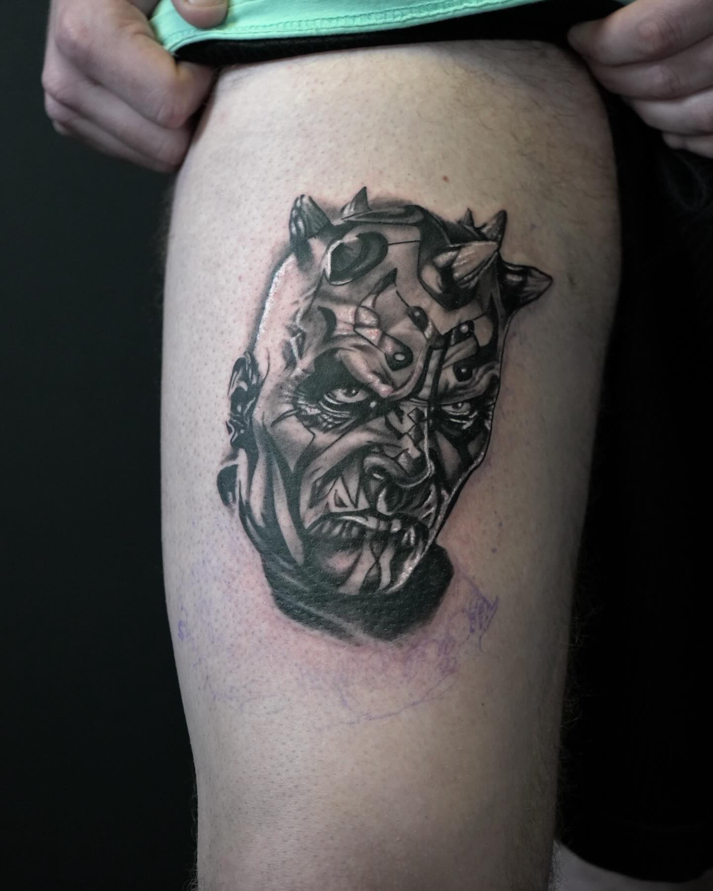 Tattoo by @kontakt90 — black_and_grey, realism