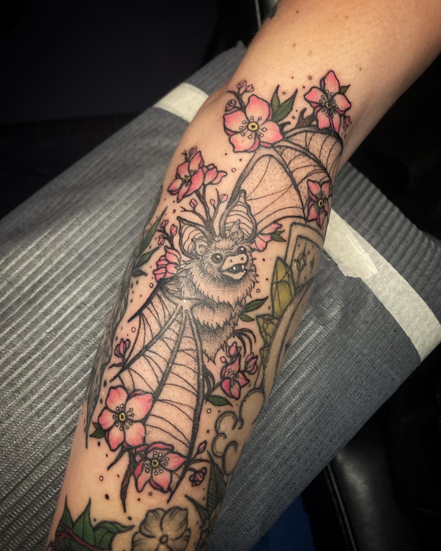 Goat with flowers new school tattoo on the forearm by โจ๐๐๐ฑ๐ฑ๐ฌ๐ฌ๐ฐ ๐๐ถ ๐๐ฏ๐ฆ๐ซโจ