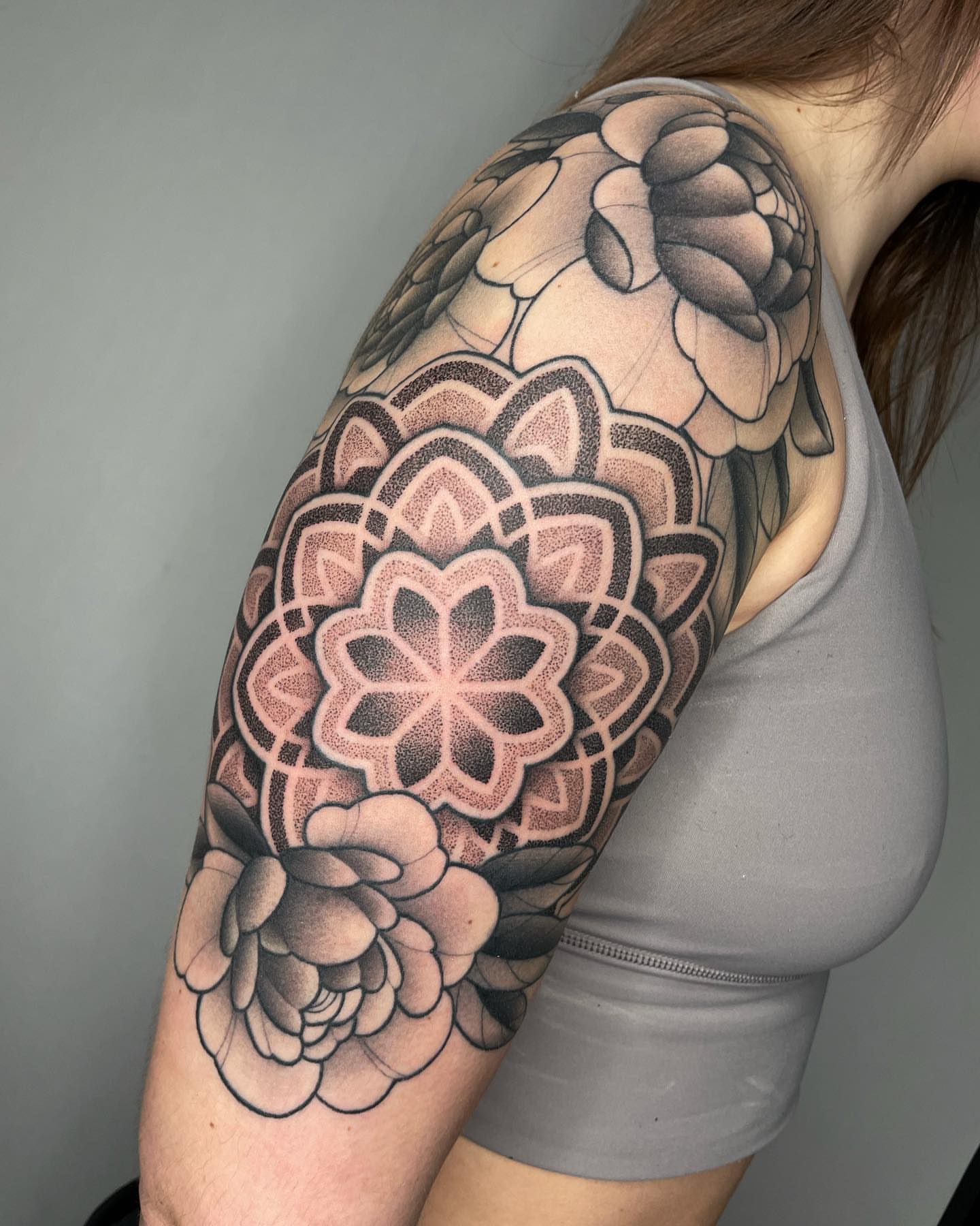 Tattoo by @amyjeantattoos — dotwork, realism
