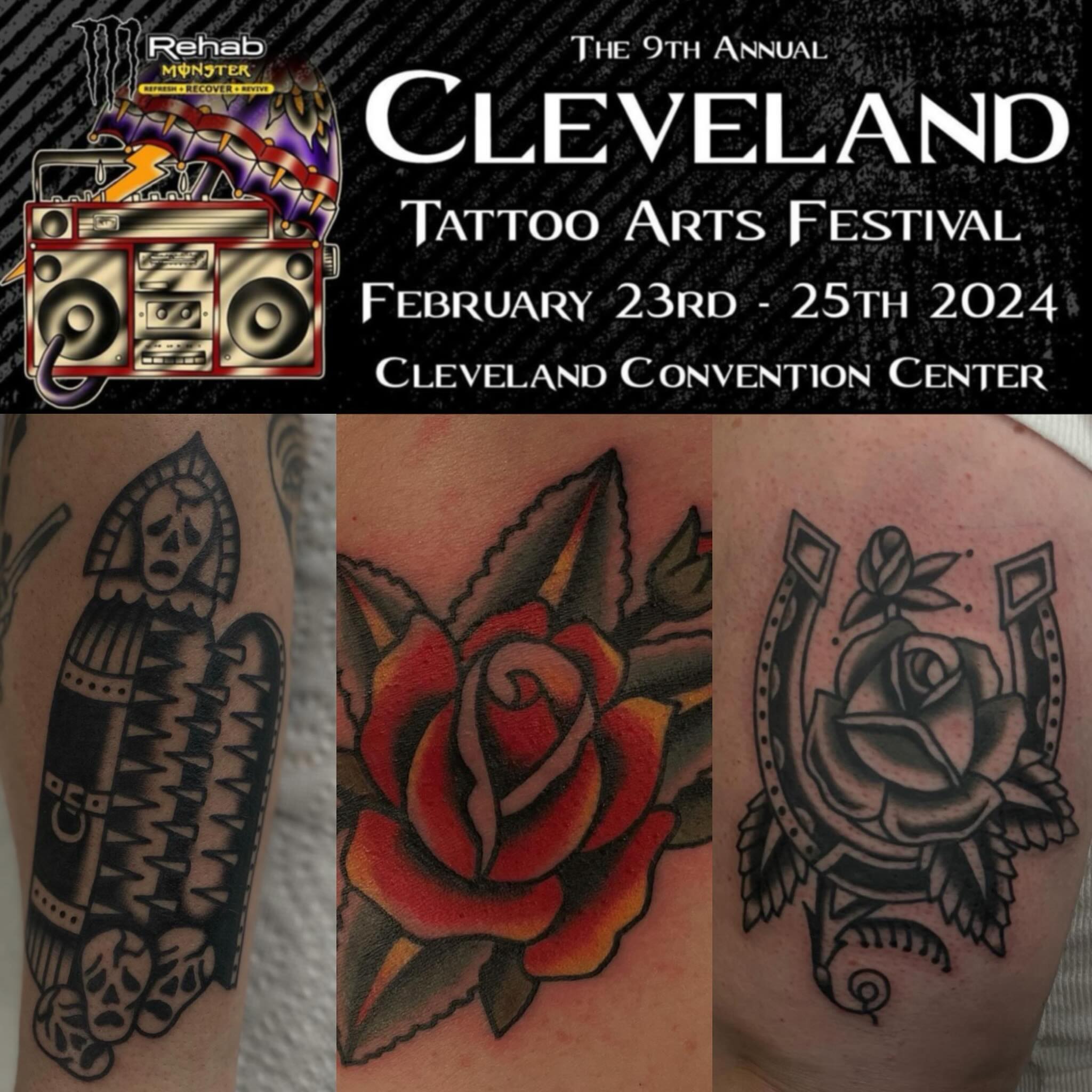 Rose American traditional tattoo on the forearm by Erin Chambers