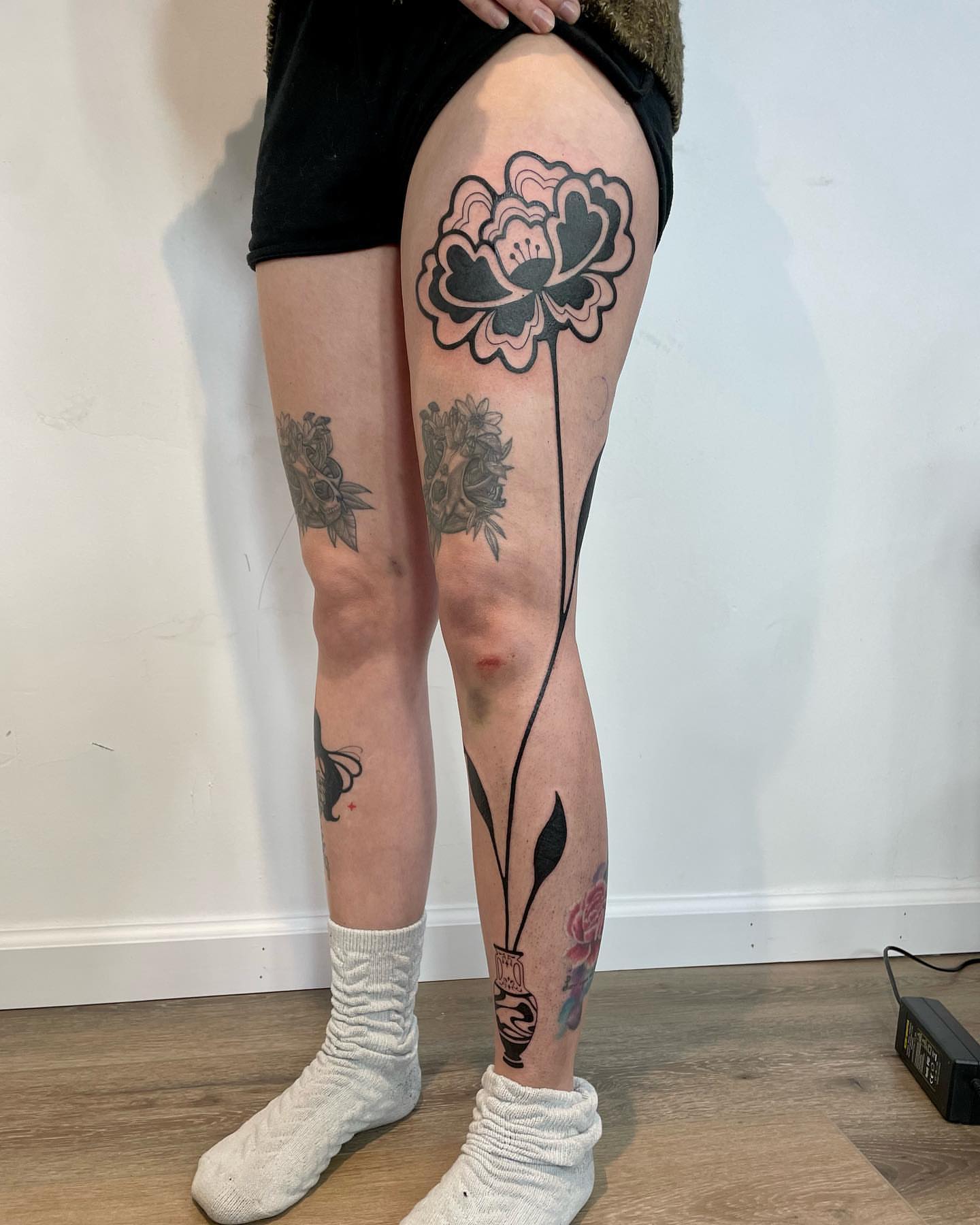 Tattoo by @gloomtimes — black_and_grey