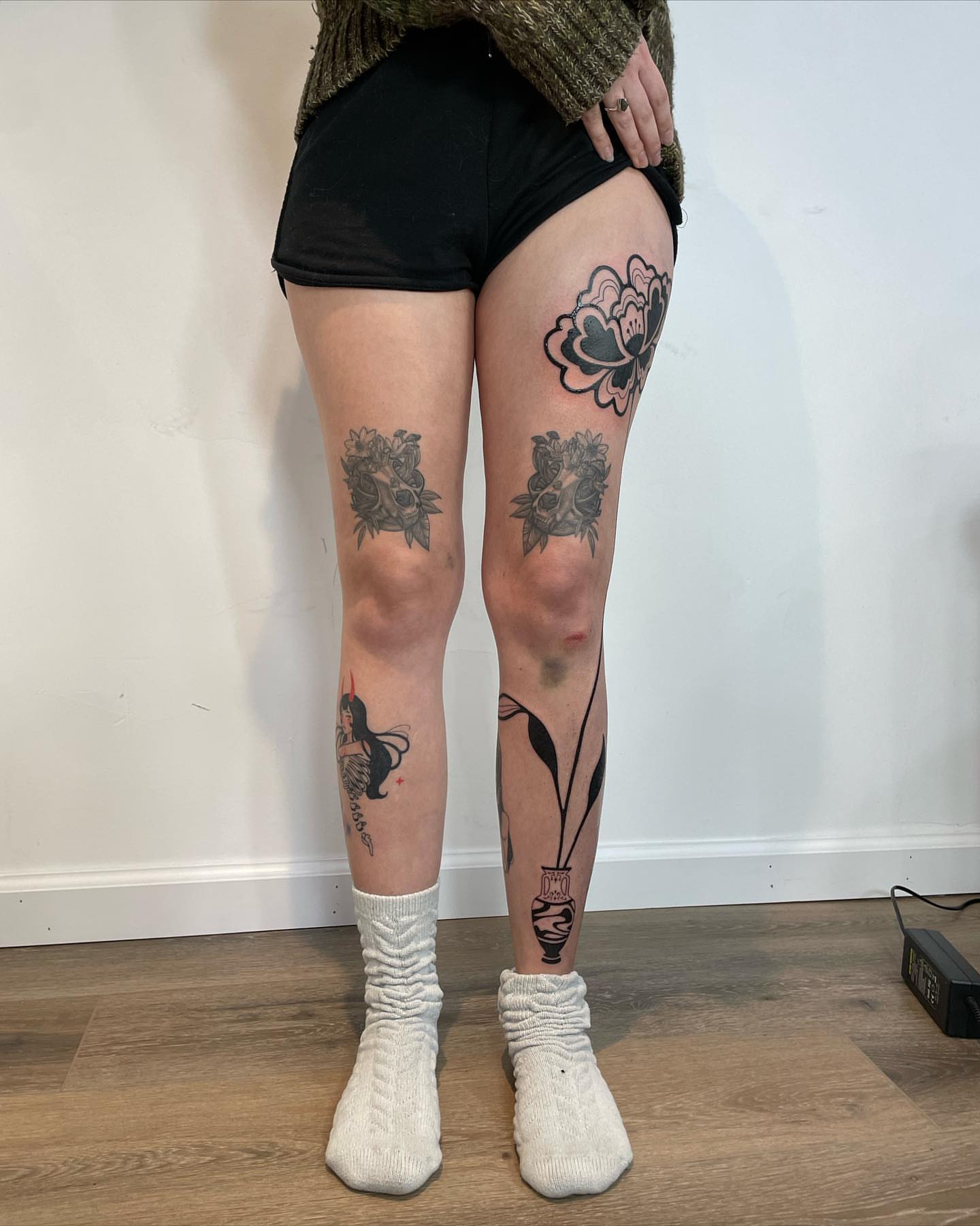 Tattoo by @gloomtimes — black_and_grey