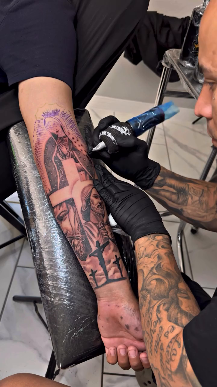 Tattoo by @ag_inks — black_and_grey, realism