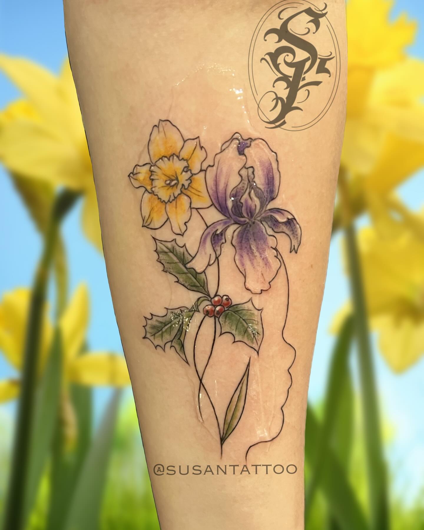 Tattoo by @susantattoo — realism, watercolor