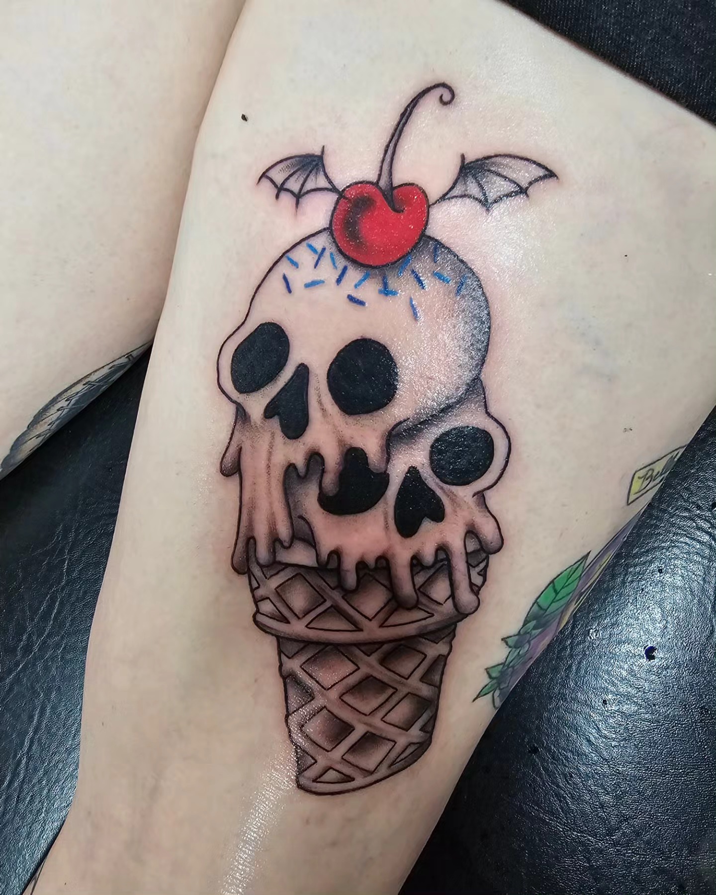 Tattoo by @haileysharpstabs — american_traditional, dark_realism