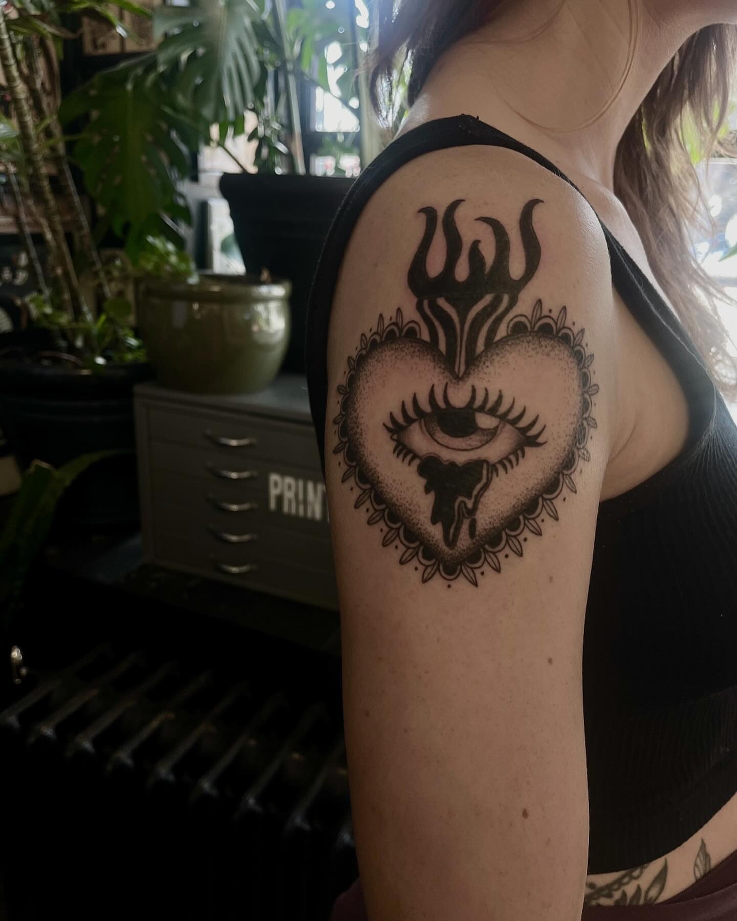 Tattoo by @chloeinknart — dotwork, black_and_grey