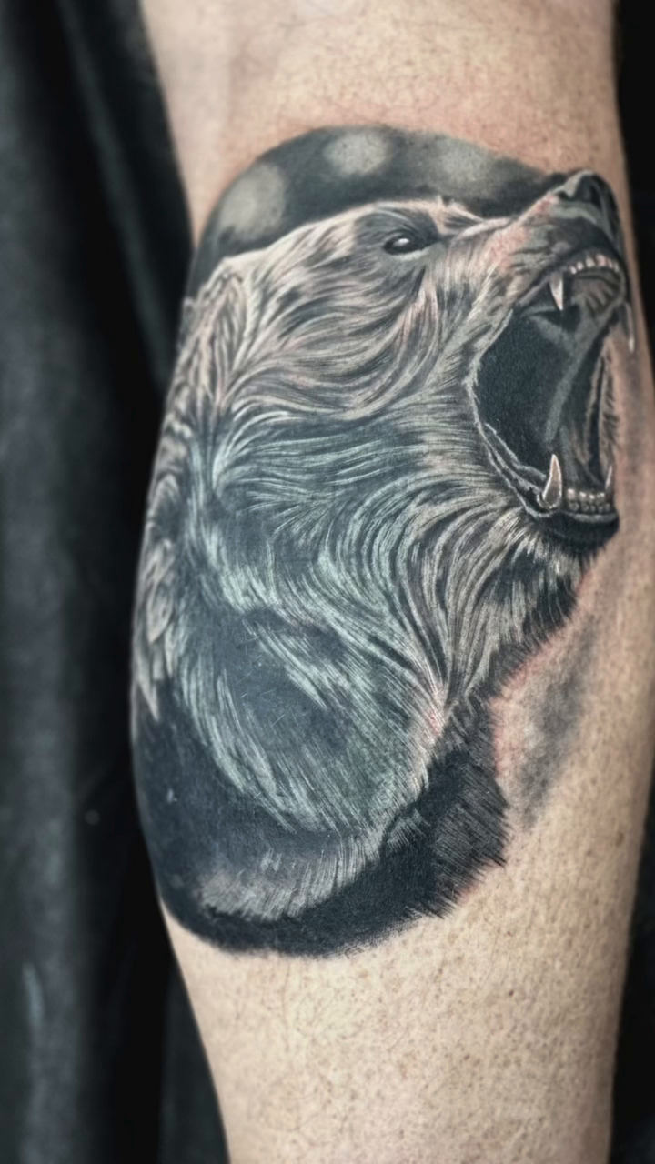 Tattoo by @weaver214 — realism, black_and_grey