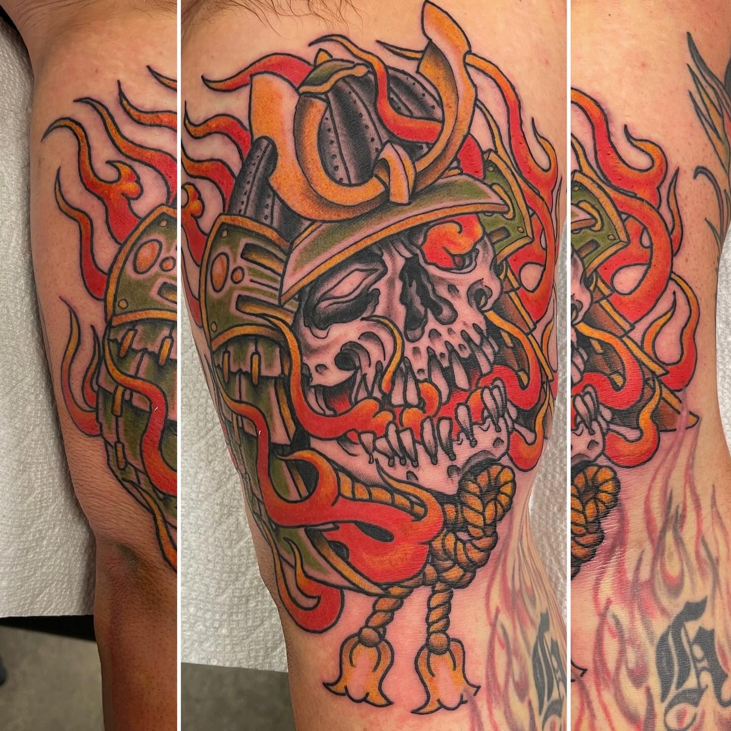 Tattoo by @gottstatts — japanese_irezumi, dotwork