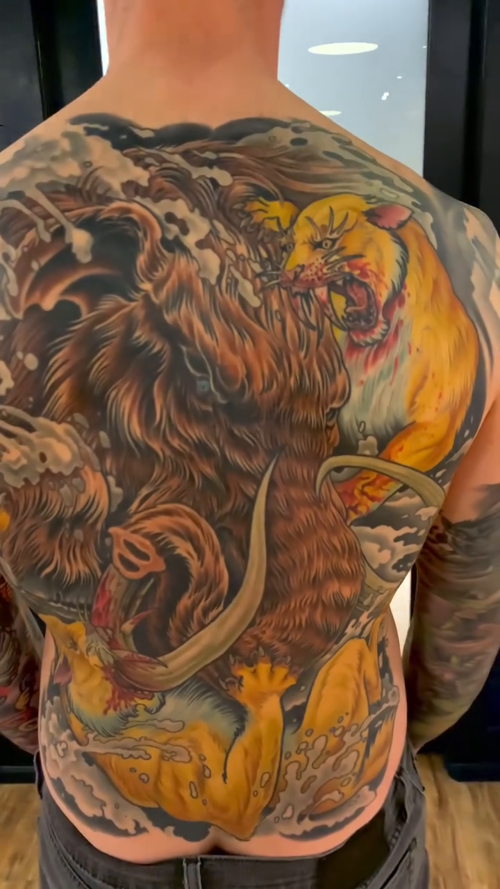 Tattoo work at Fort Wayne Tattoo Convention 2026