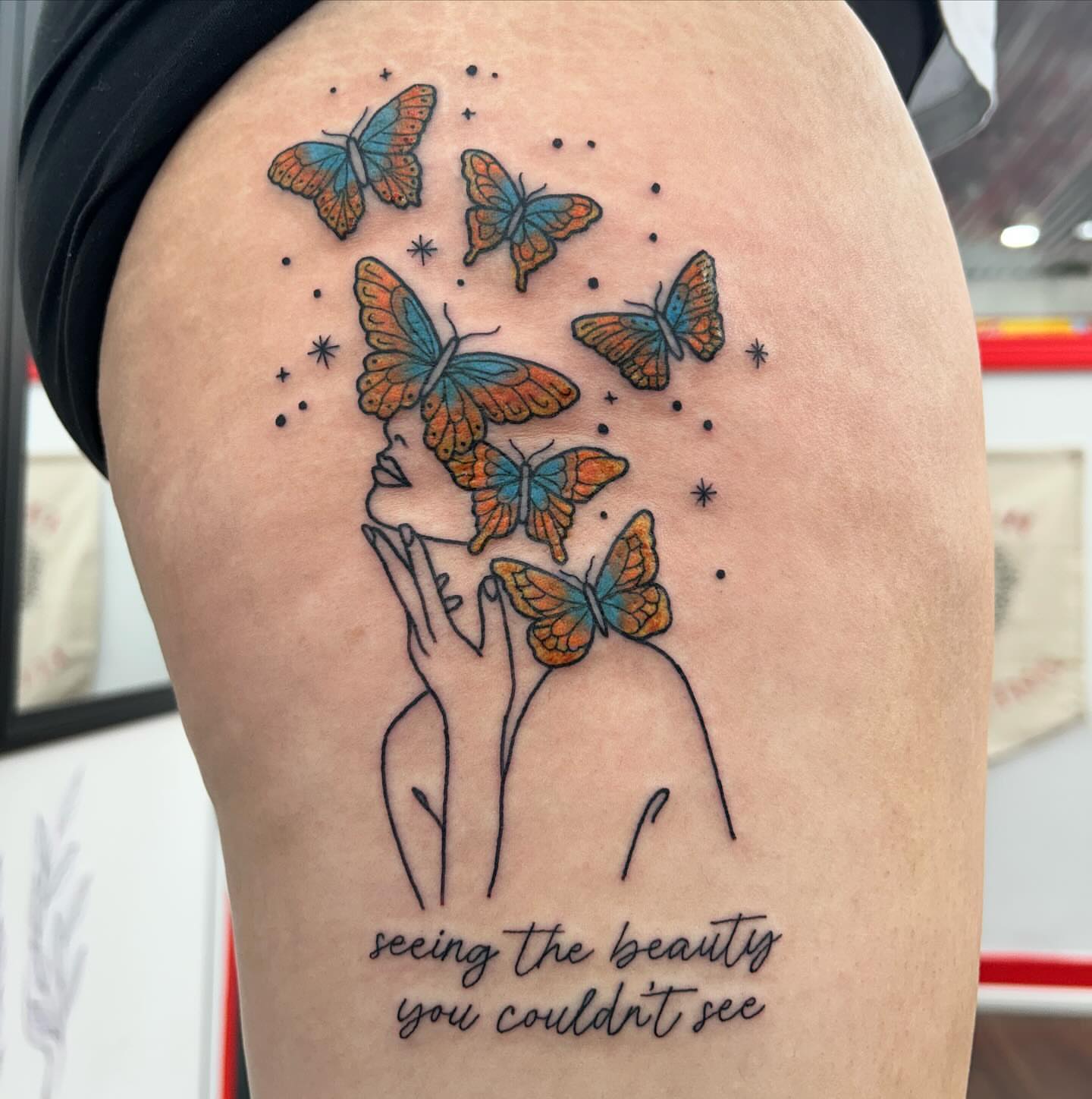 Tattoo by @peytonhaastattoo — dotwork, realism