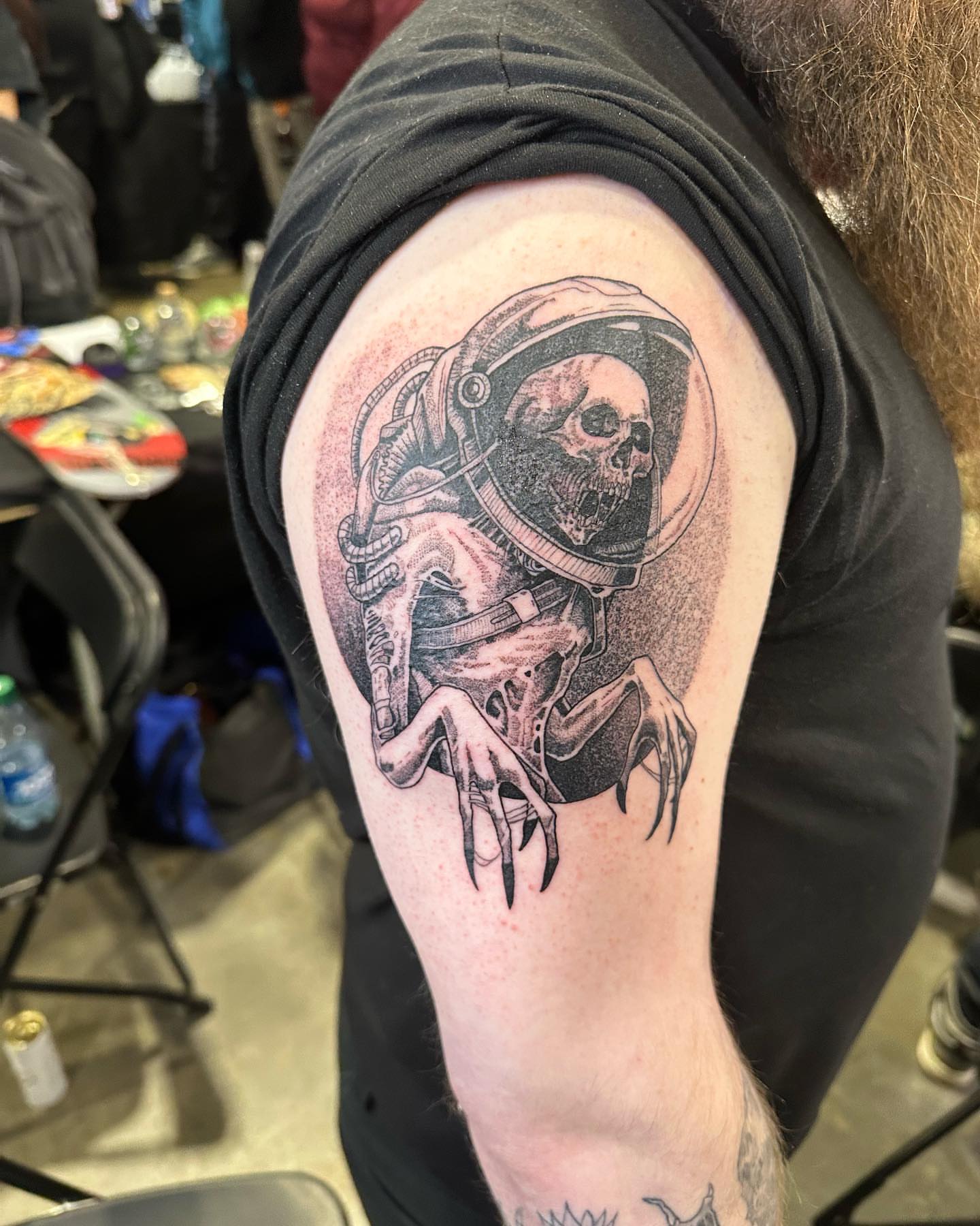 Tattoo by @lenca_art — dotwork, realism