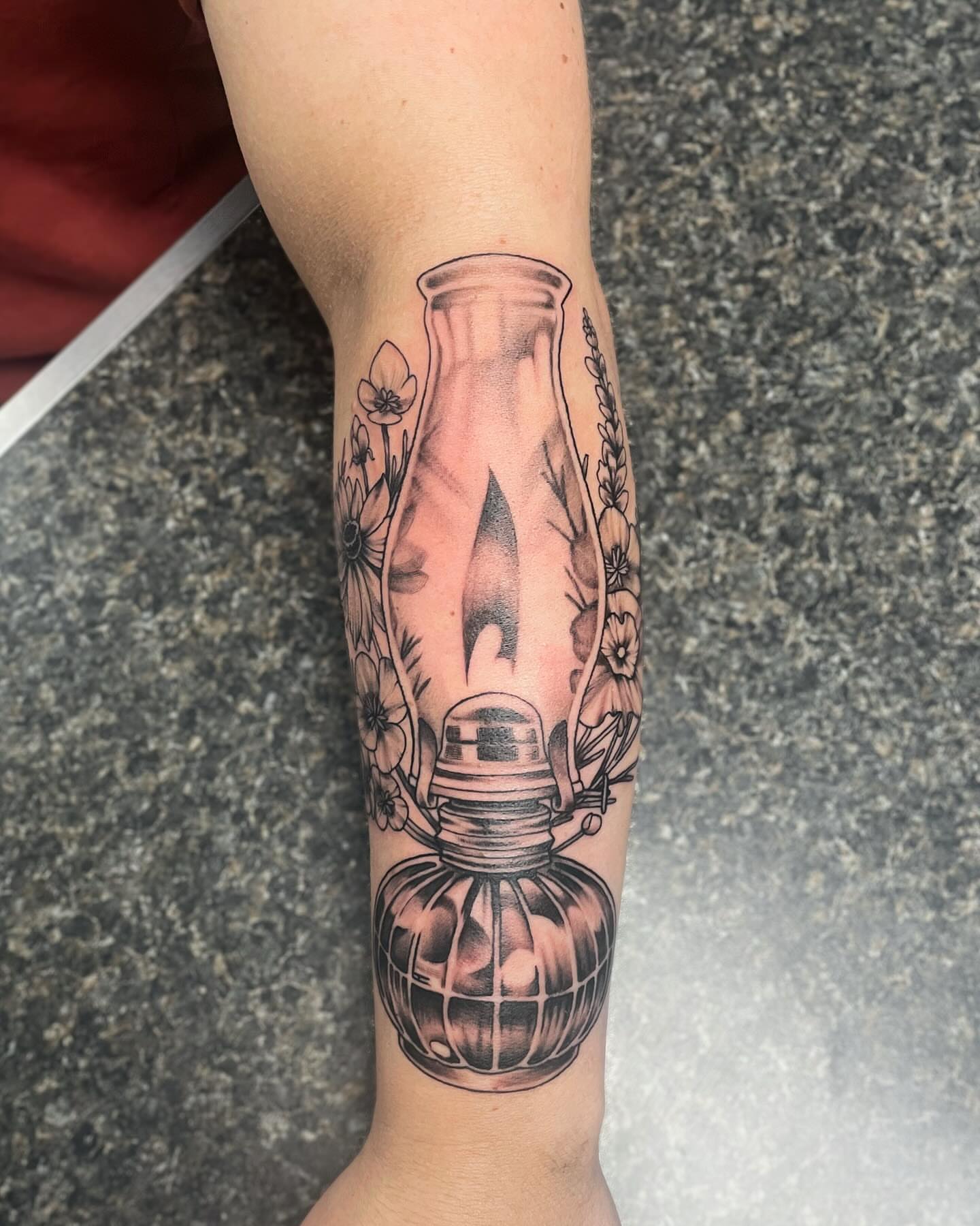 Tattoo by @candybrainink — black_and_grey